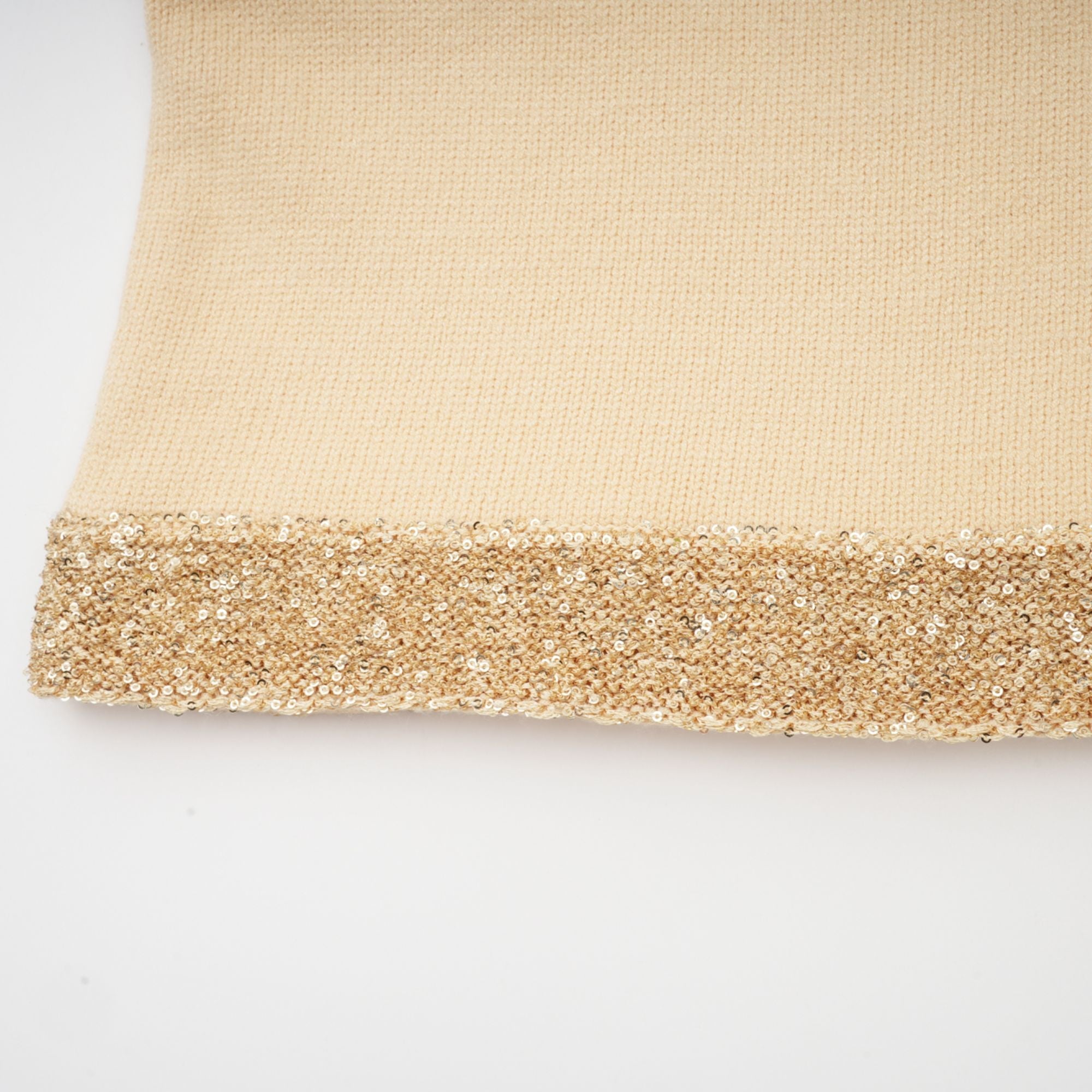 Cyrielle wool sequined embellished vest top - Beige white