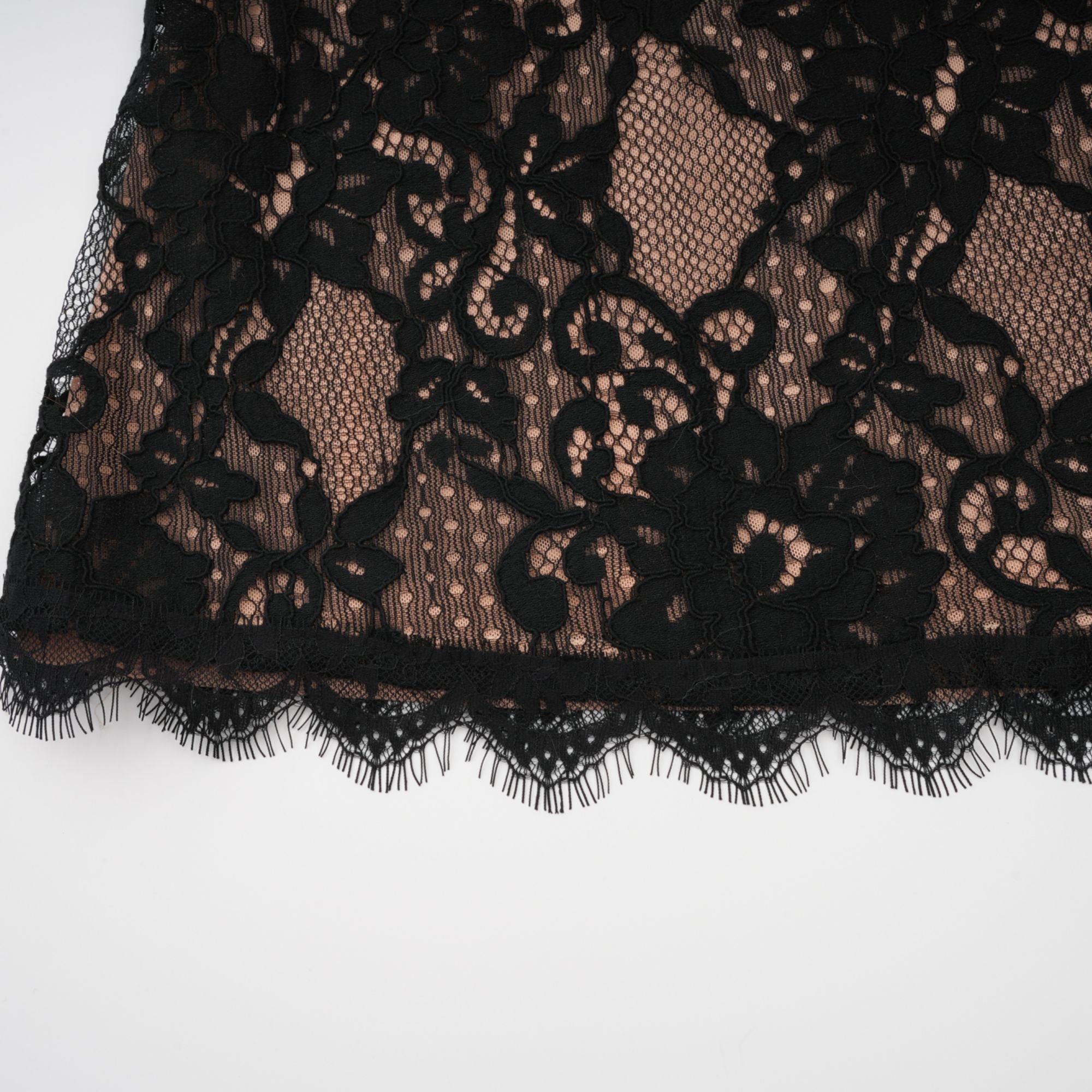 Kenza Black Cut Out Floral Lace Maxi Dress