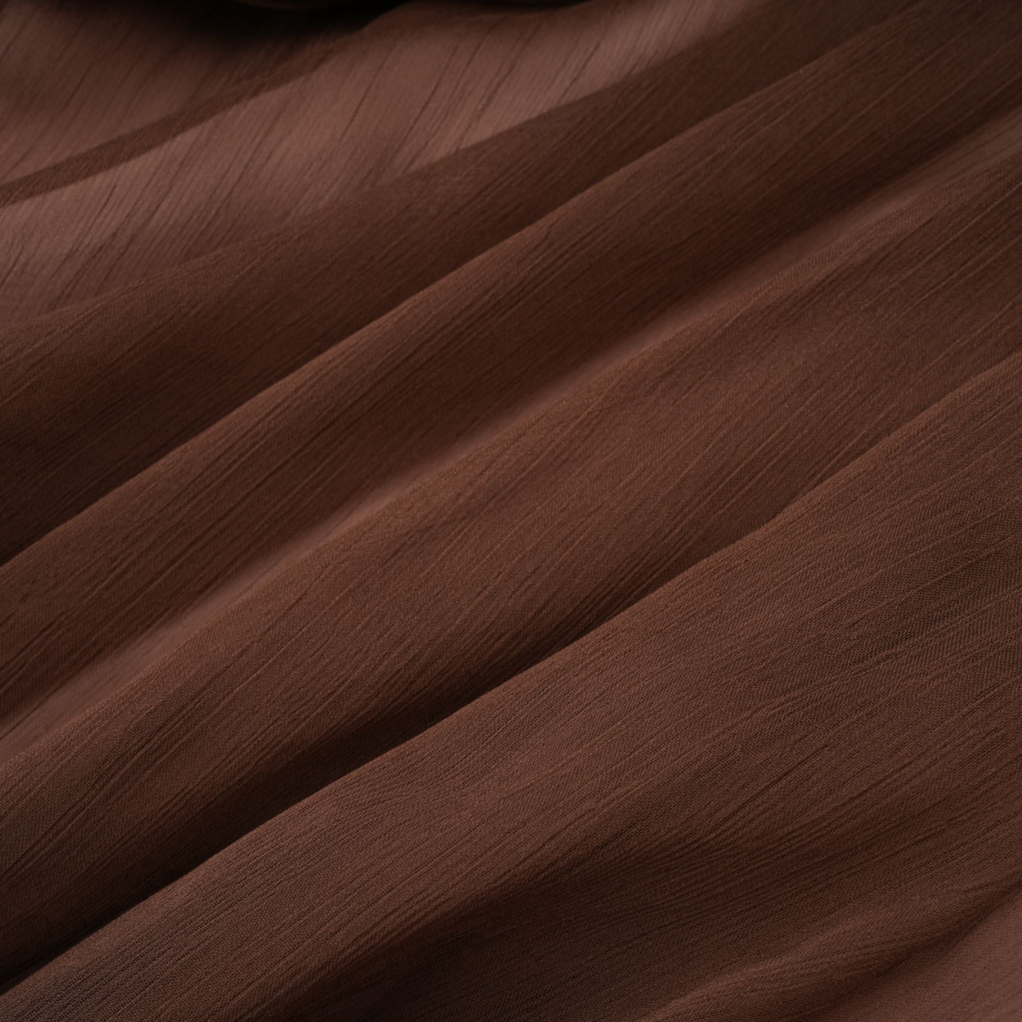 Jade Brown Ruched Tulle Mini Dress