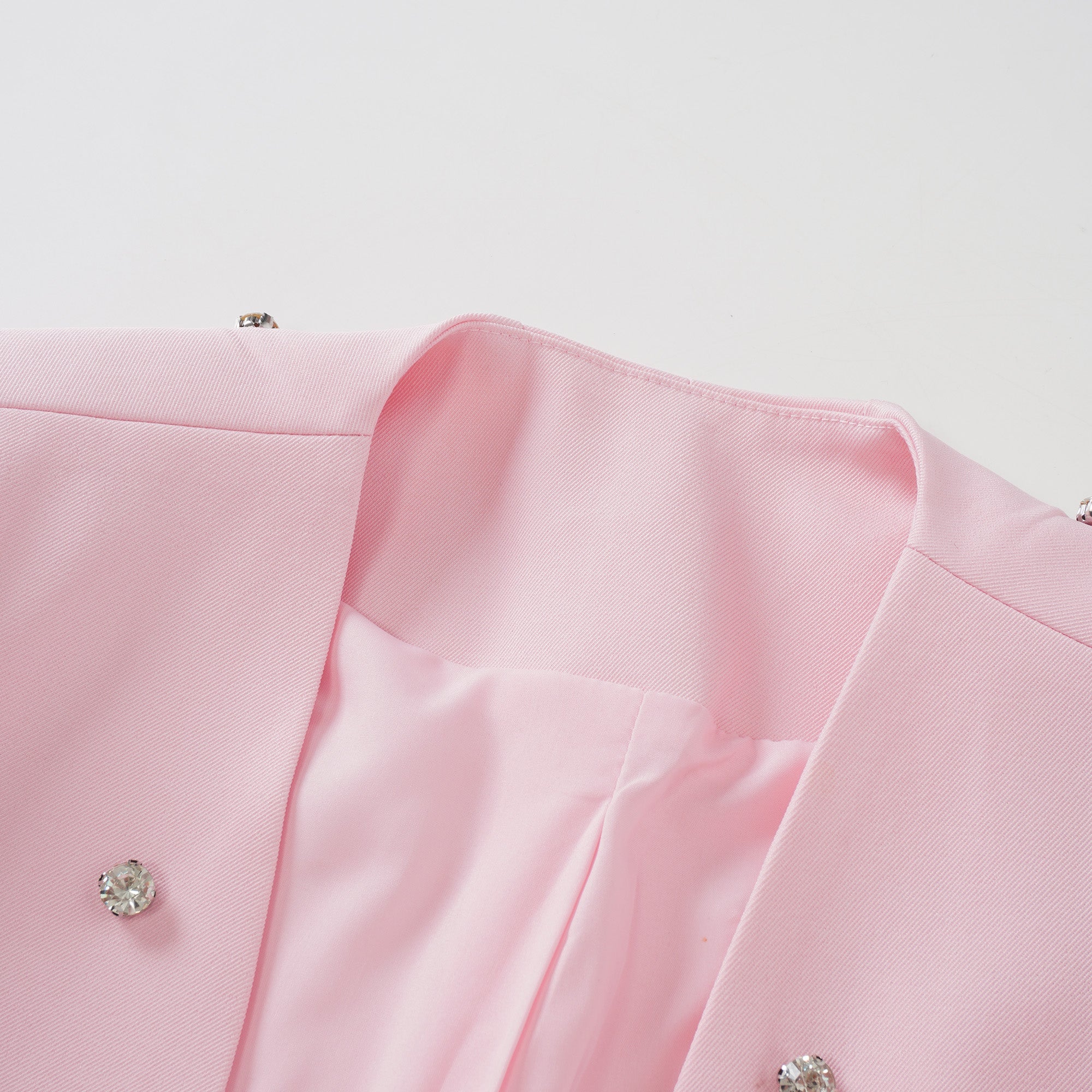 Valéria Pink Crystal Embellished Jacket & Dress Set