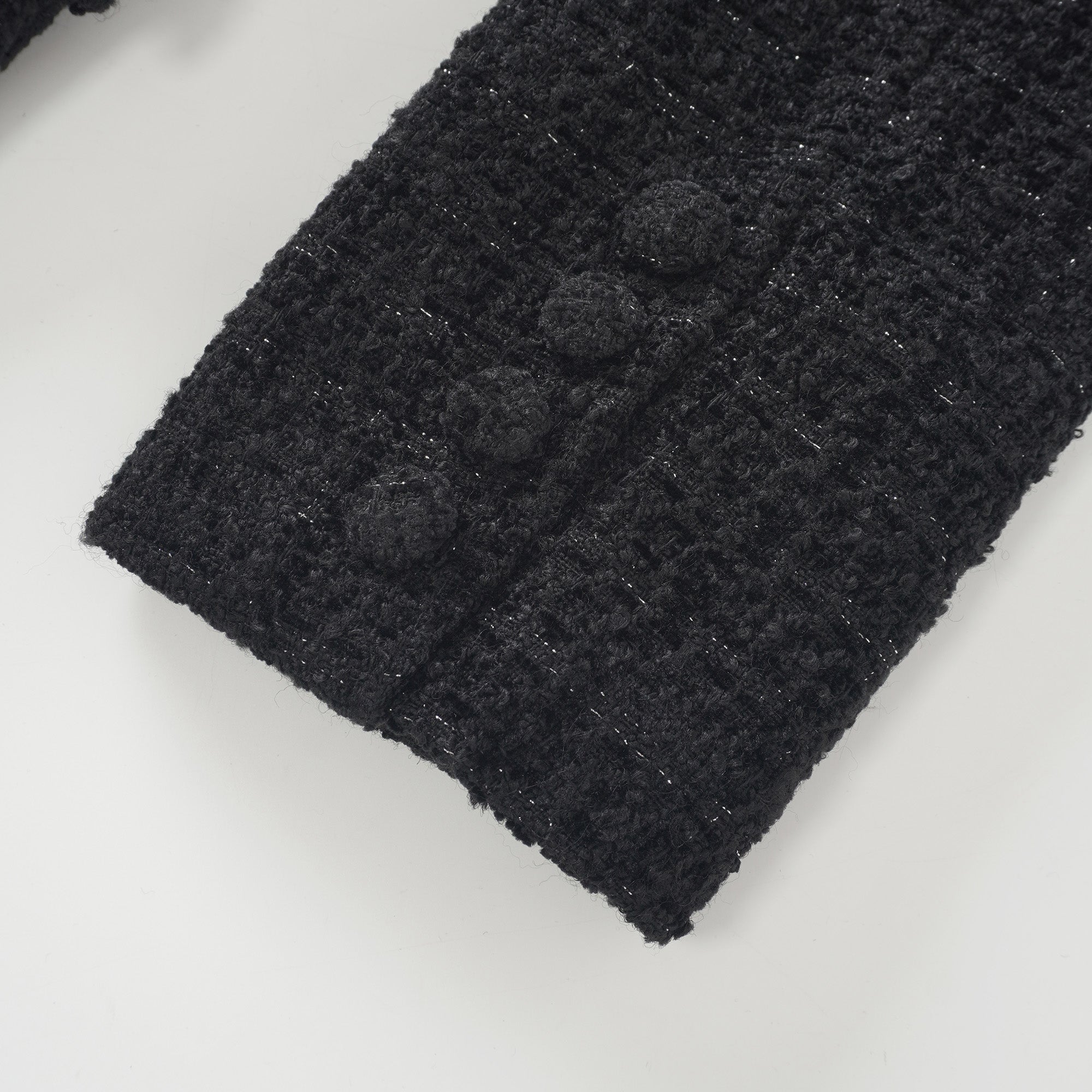 Ariadna Black Tweed Jacket & Satin Skirt Set