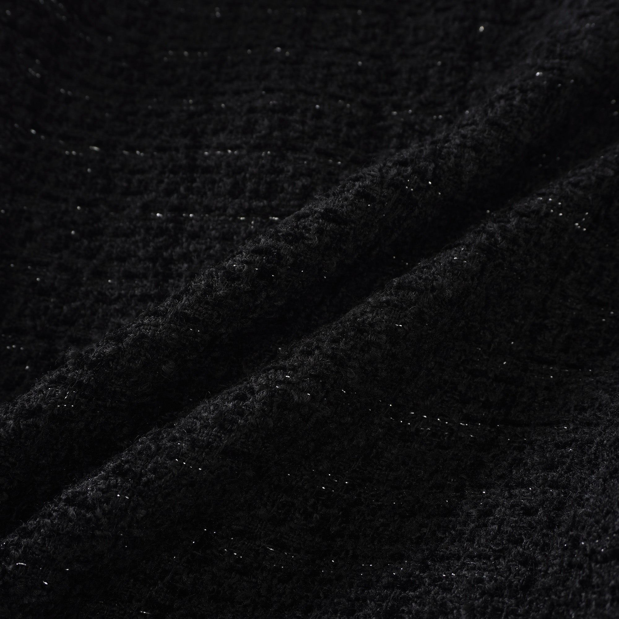 Ariadna Black Tweed Jacket & Satin Skirt Set (Final Sale-US Only)