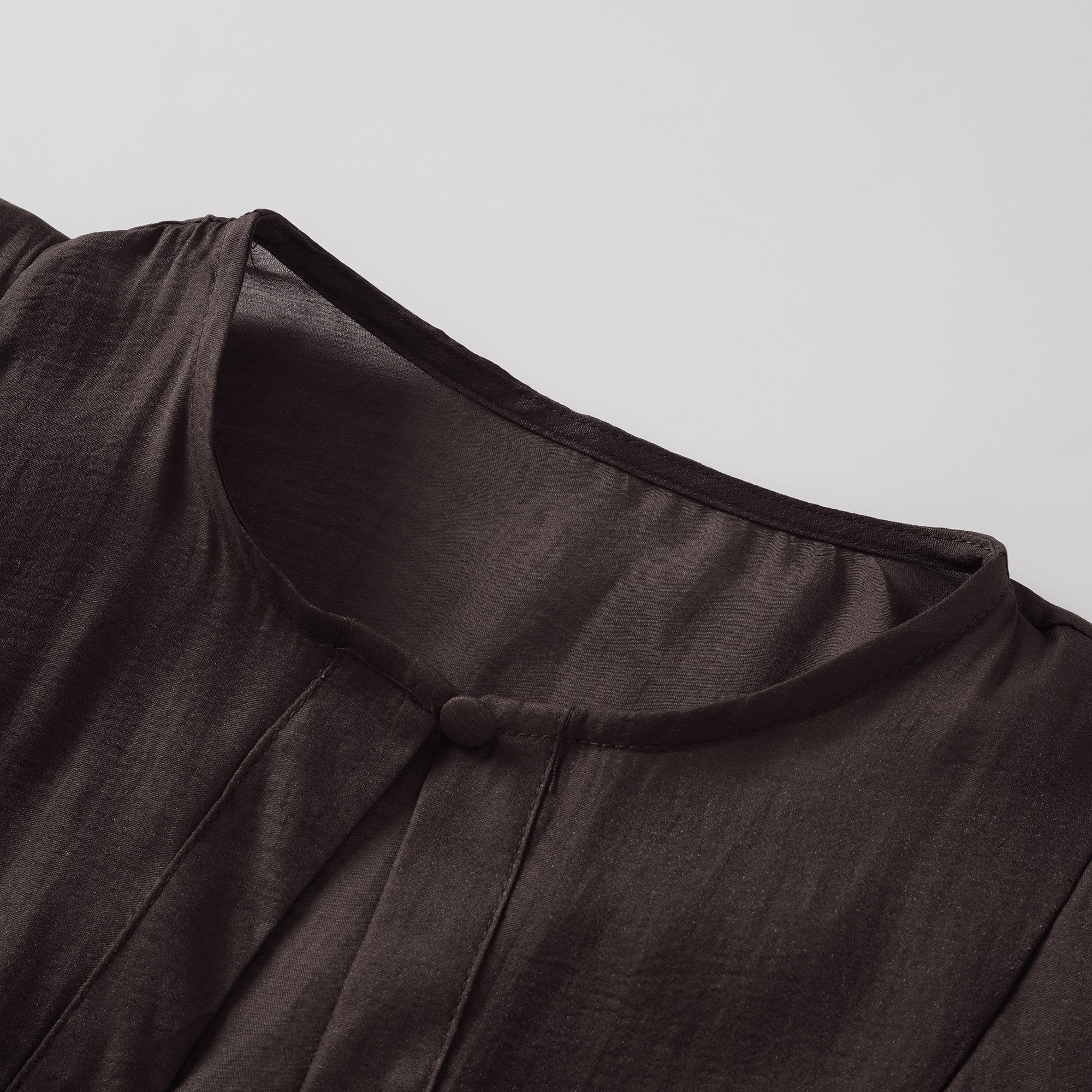 Annabelle Brown Cutout Ruffled Mini Dress