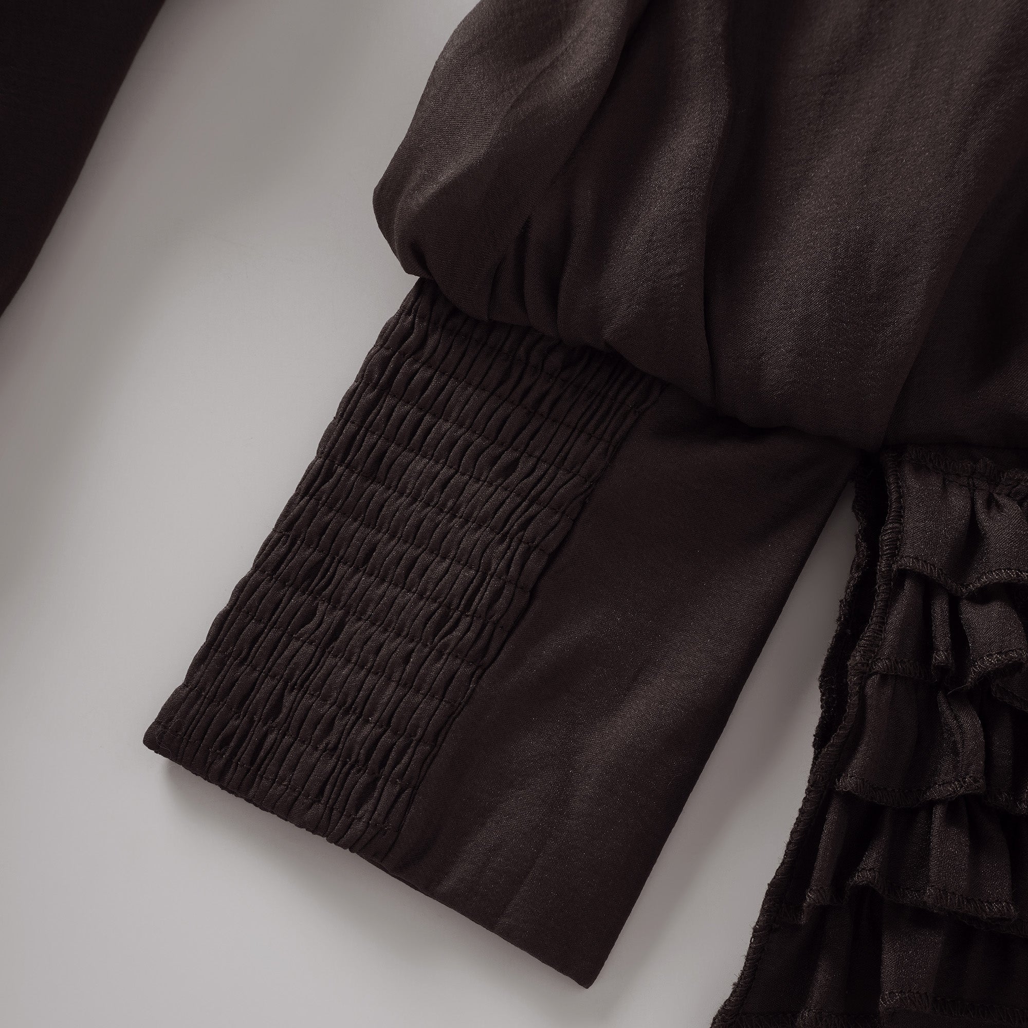 Annabelle Brown Cutout Ruffled Mini Dress