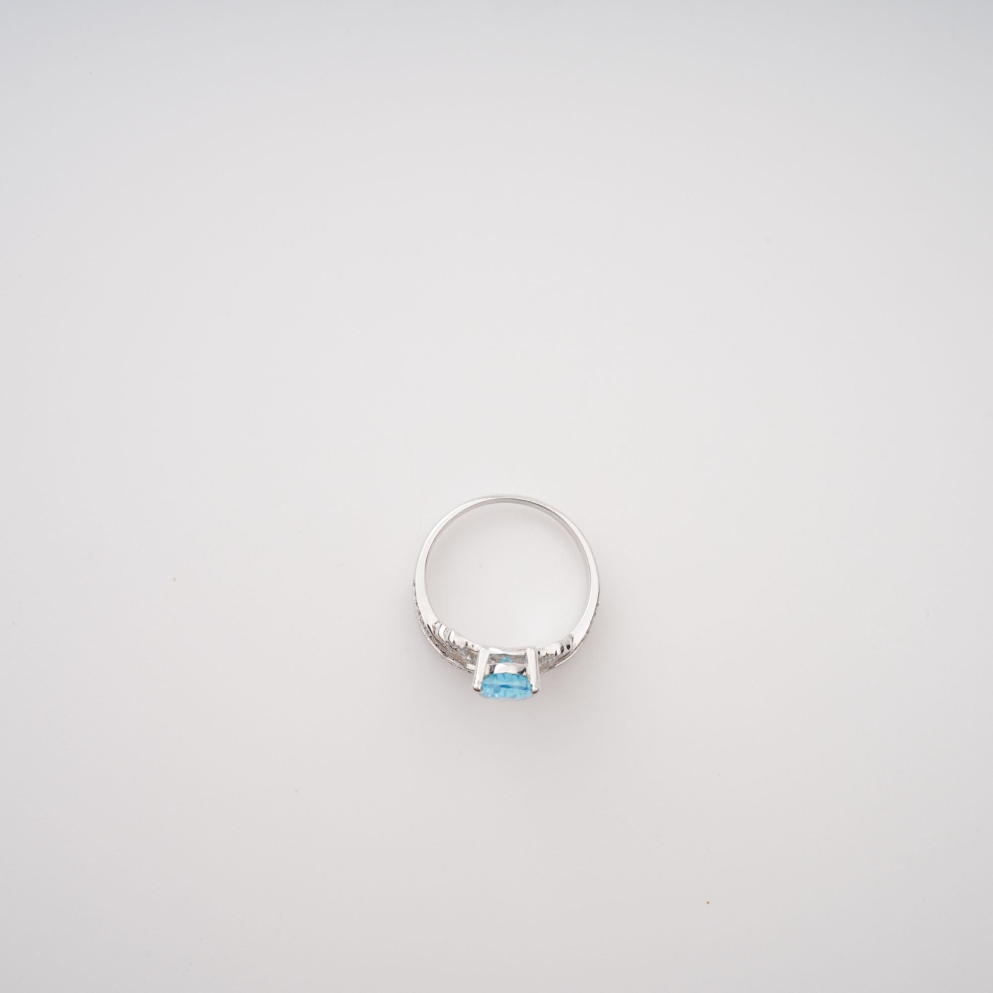 Colette Blue Pear Cut Gemstone Sterling Silver Ring
