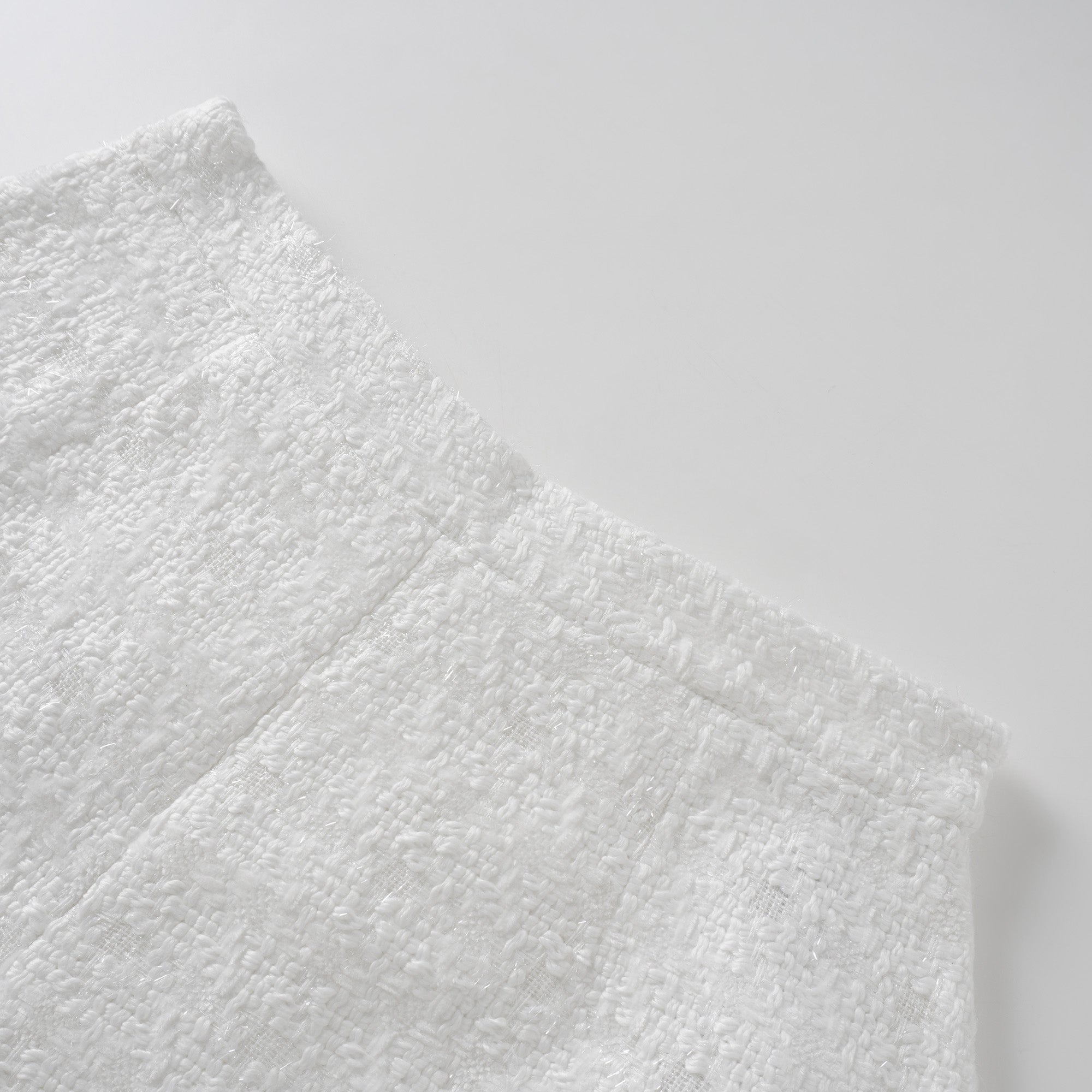 Séraphine White Frayed Tweed Jacket & Shorts Set