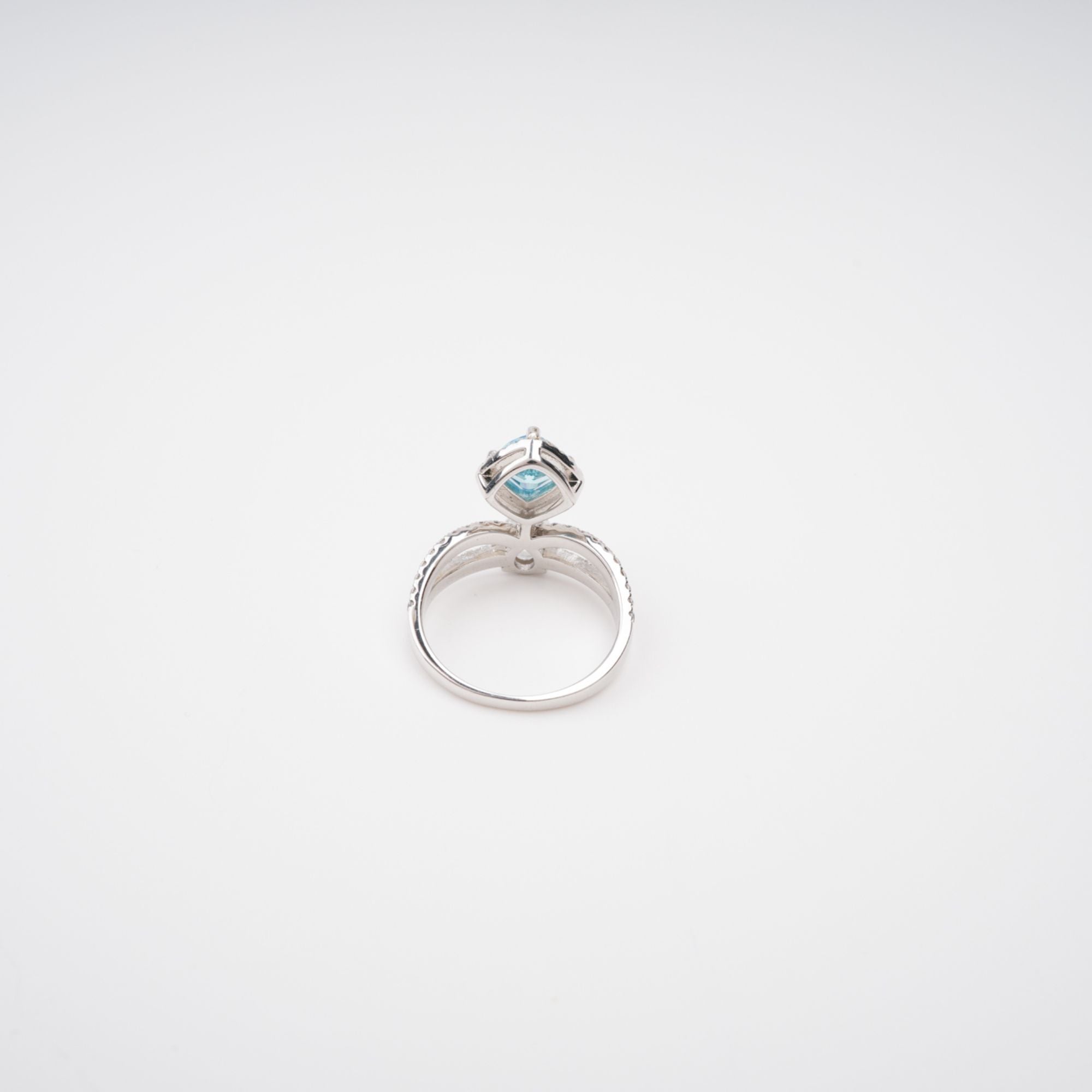 Eloïse Blue Crystal Embellished Sterling Silver Ring