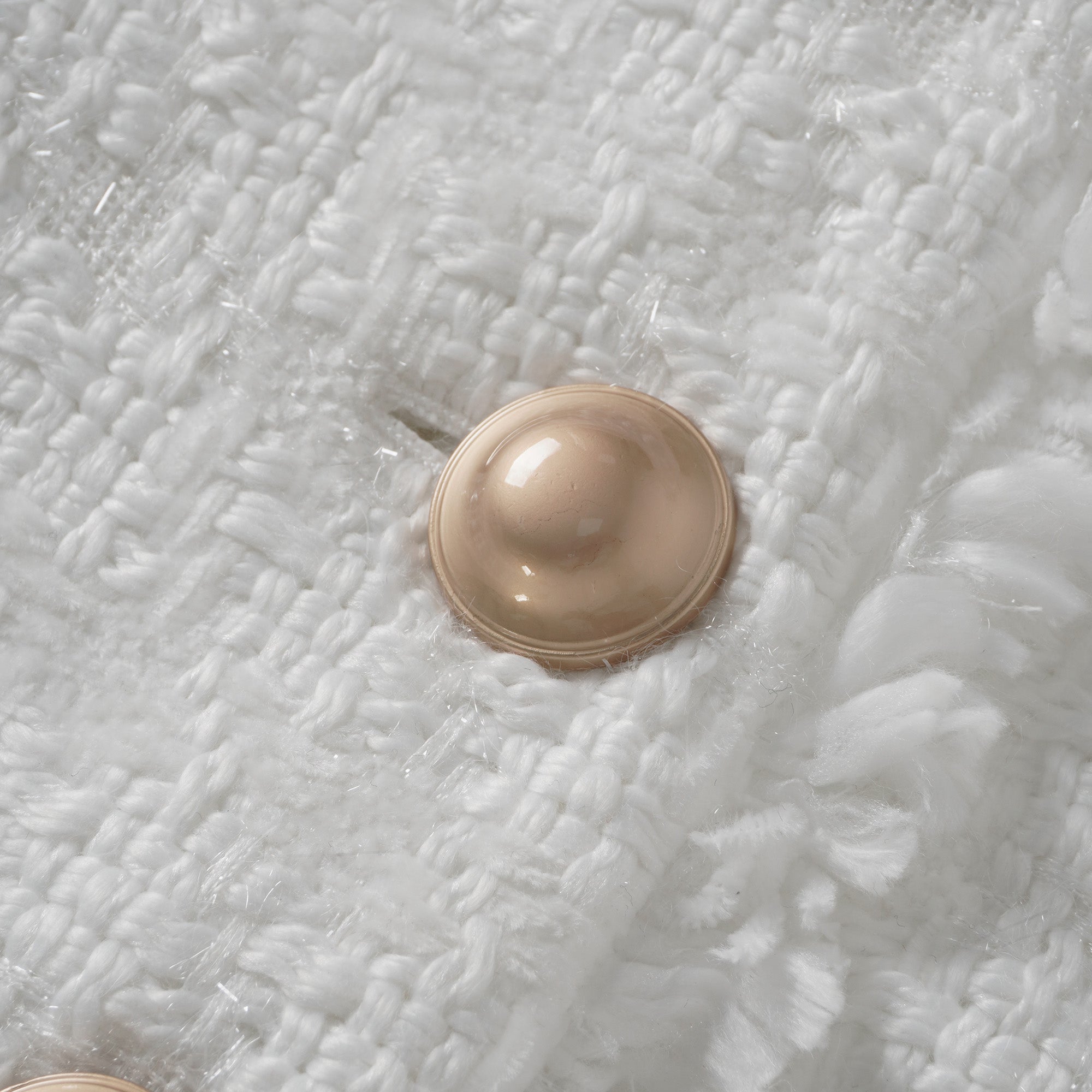 Séraphine White Frayed Tweed Jacket & Shorts Set