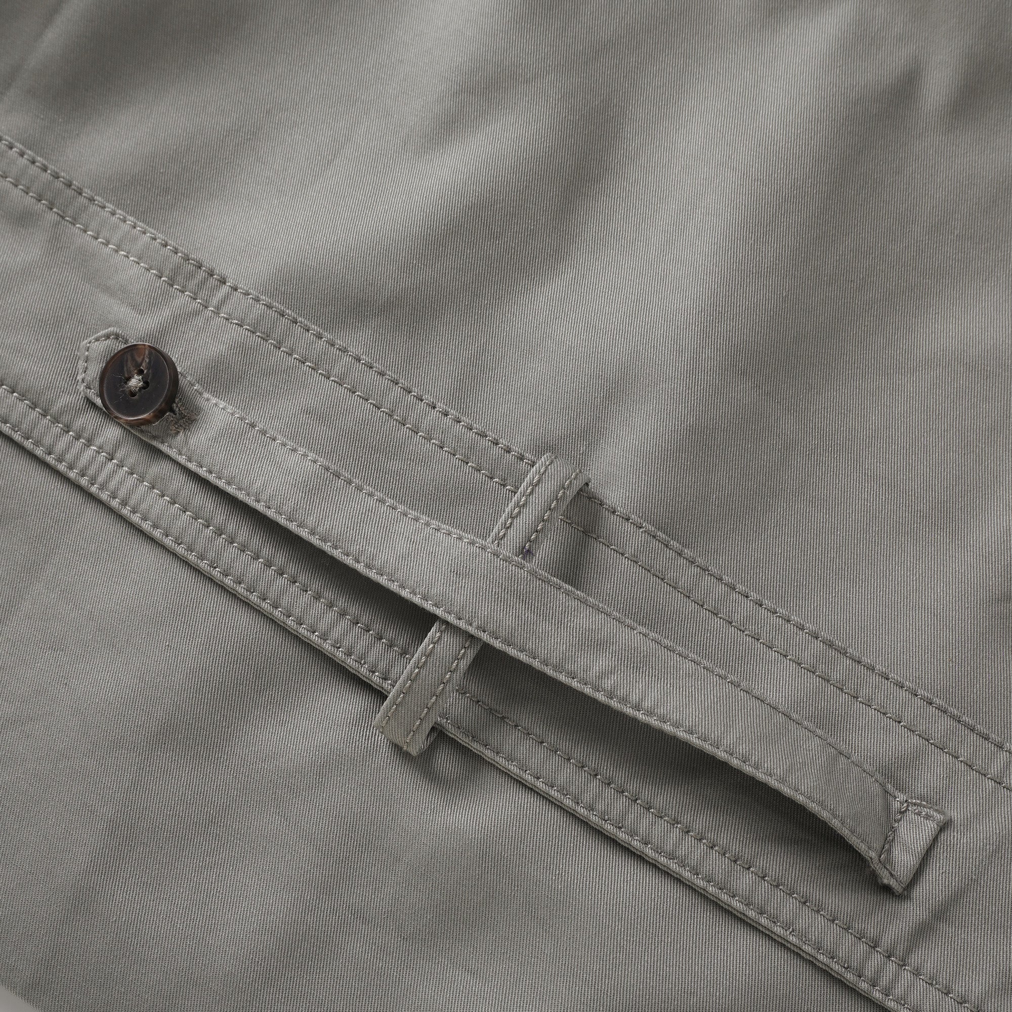 Mavis Grey Double-Breasted Belted Trench Coat