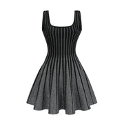 Anouk black glittered flared mini dress (Final Sale-US Only)