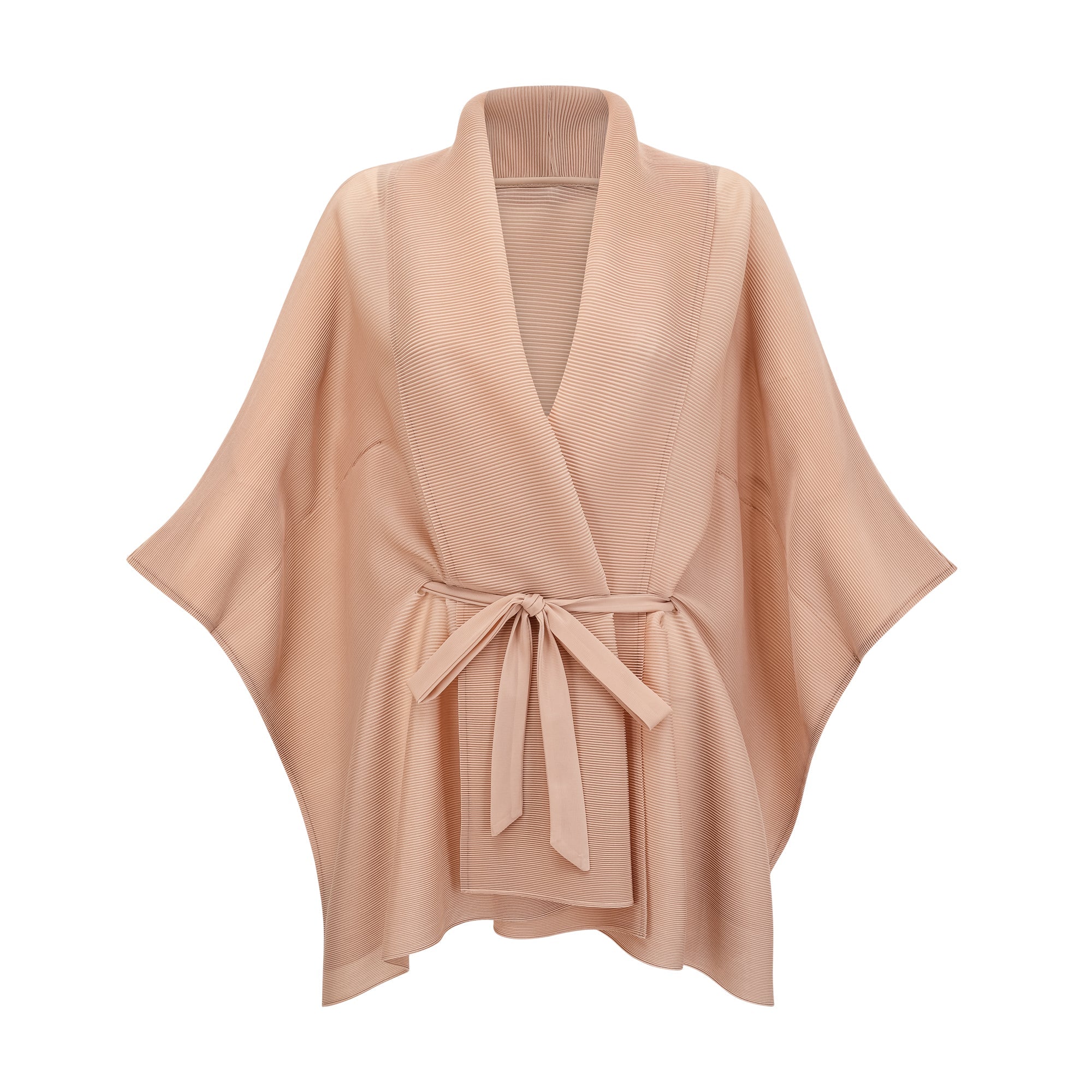 Adèle cape-design pleated top & skirt matching set