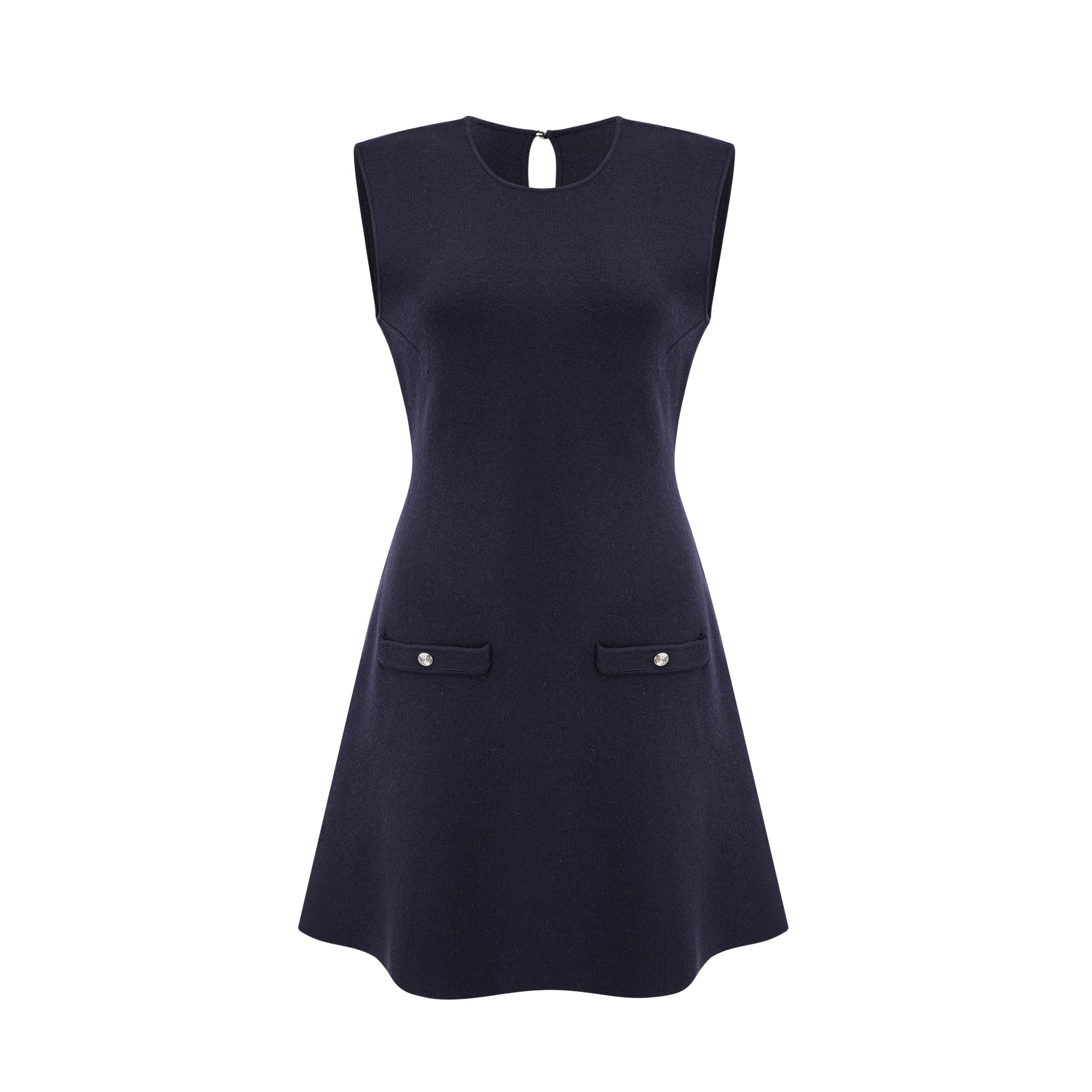 Clarisse dark-blue knitted top & dress matching set (Final Sale-US Only)