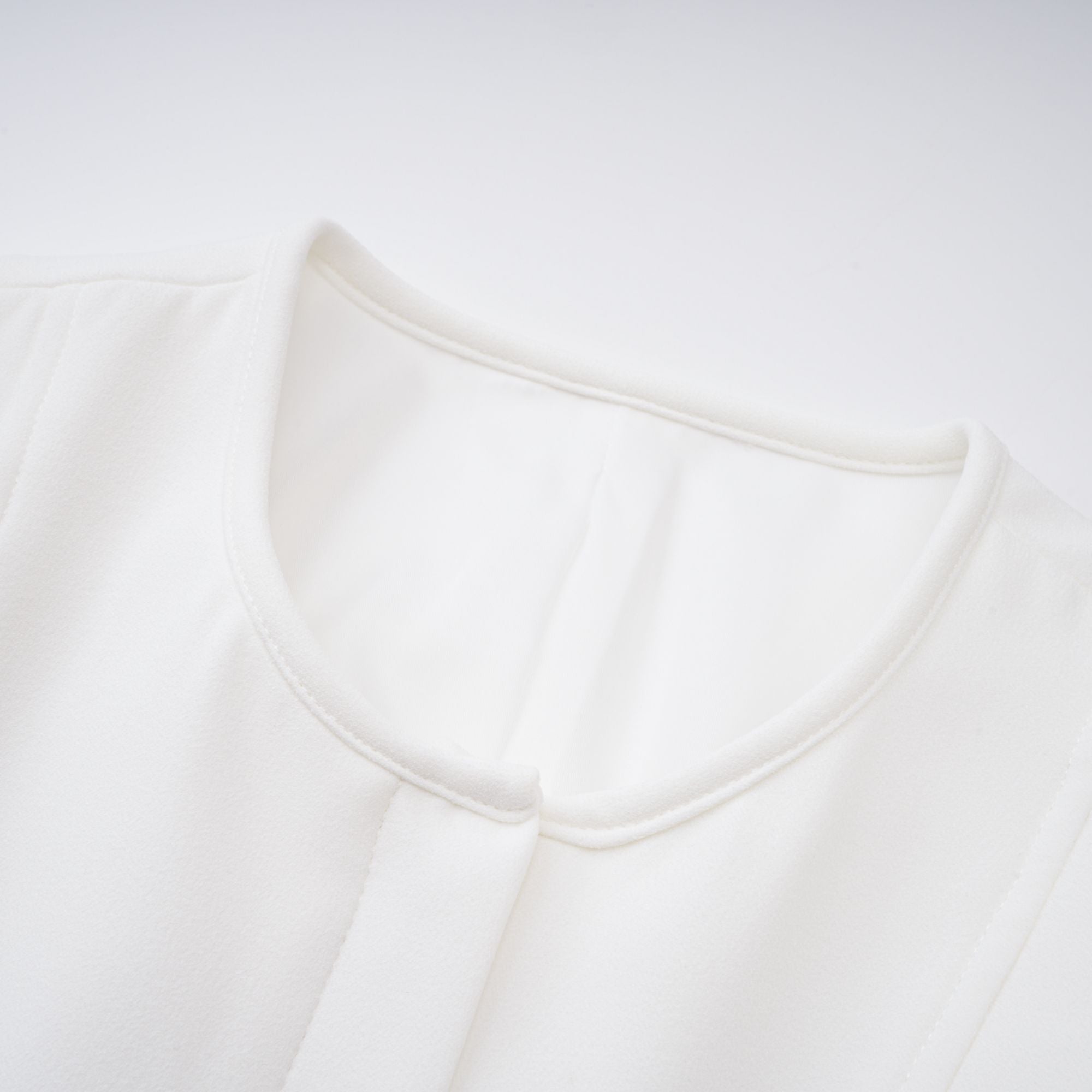 Gwenaëlle White Peplum Waist Blouse (Final Sale-US Only)