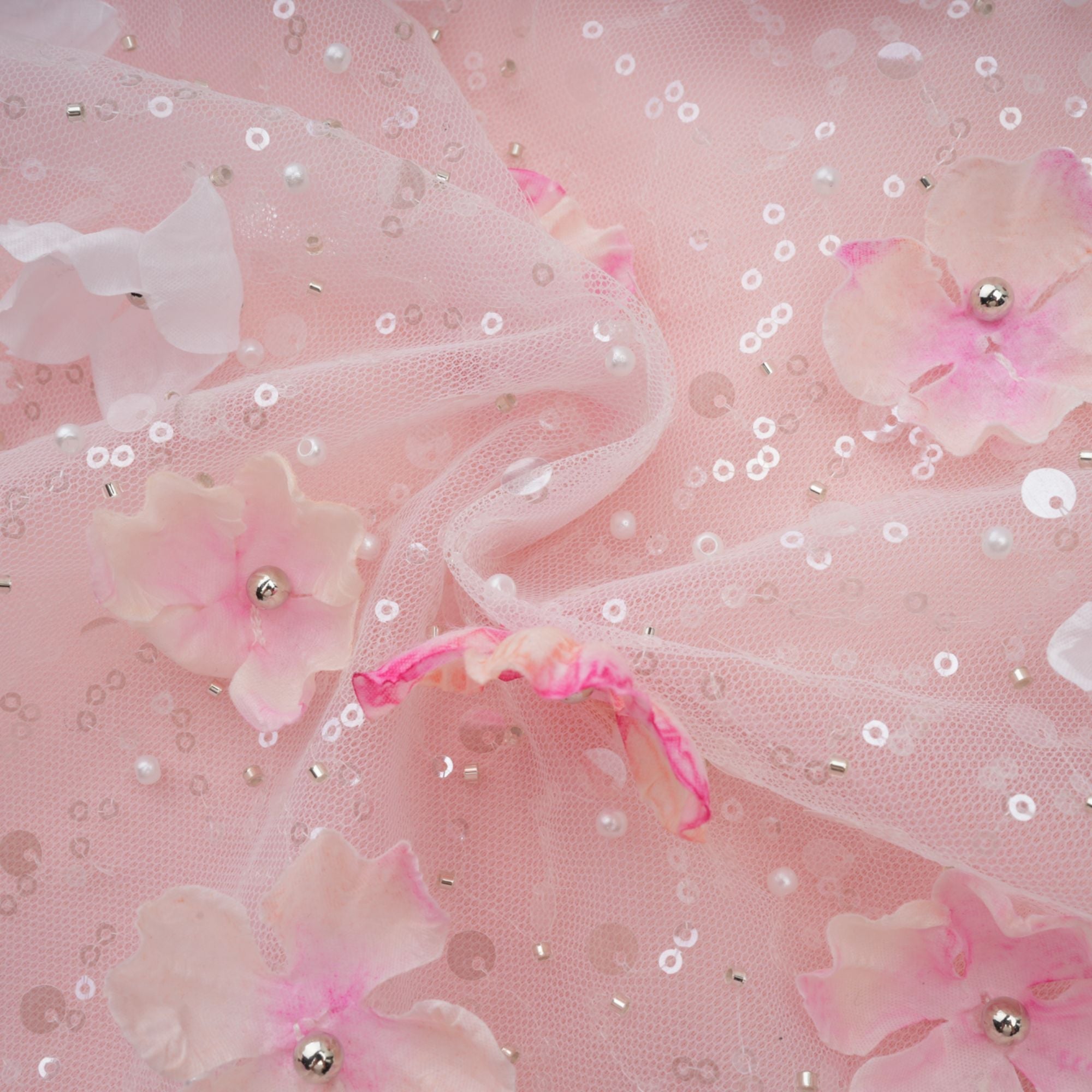 Lilou 3d-petal puffy mini dress