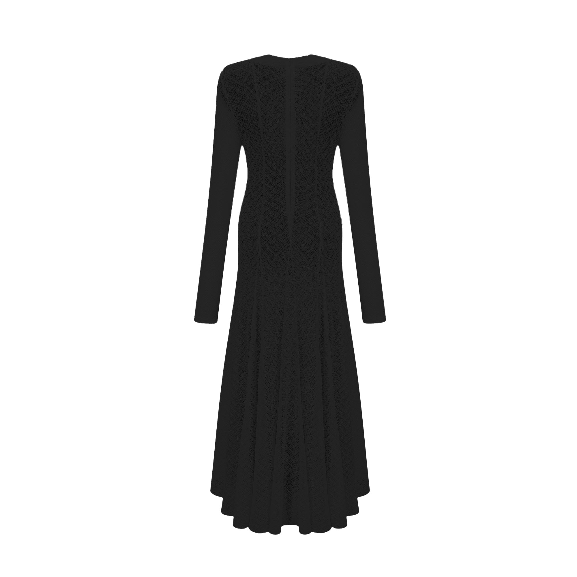 Athena wavy-pattern lace maxi dress in Black (Final Sale-US Only)