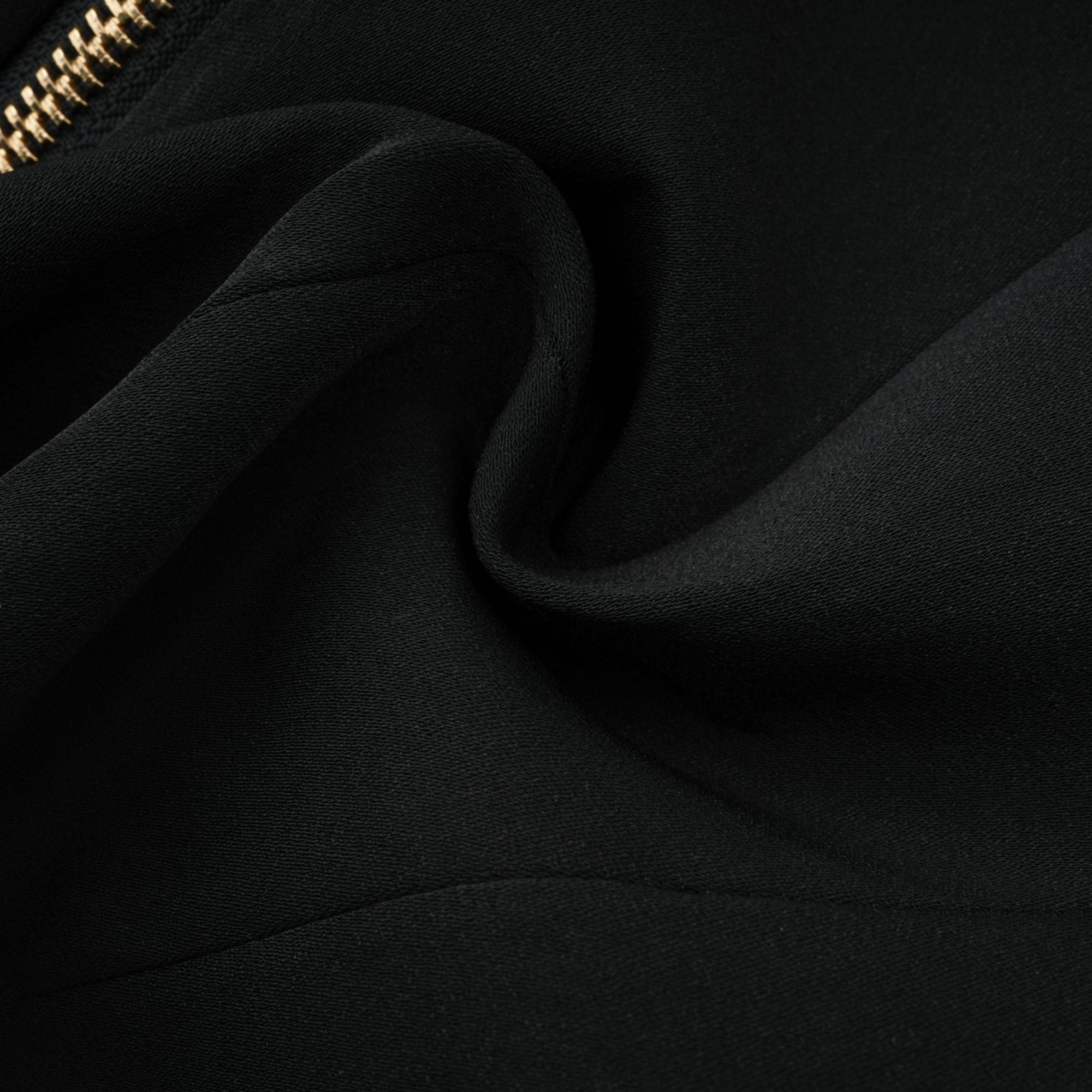 Harper Black Tailored Double-breasted Halterneck Top