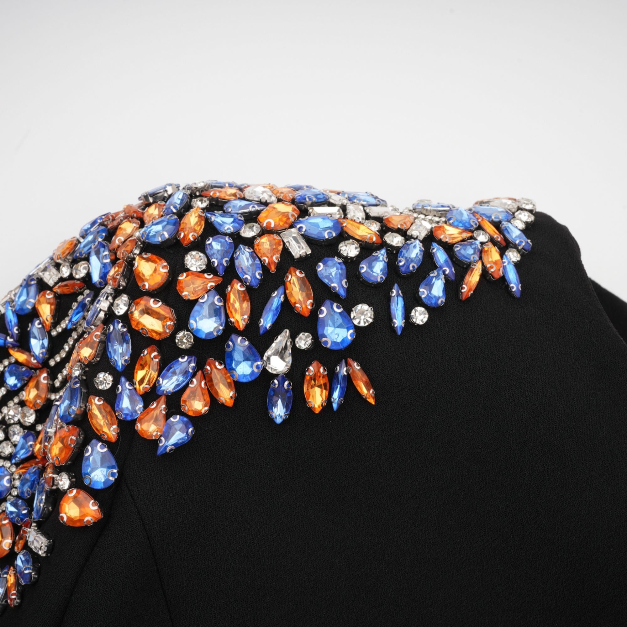 Maëlys black crystal-embellished midi dress (Final Sale)