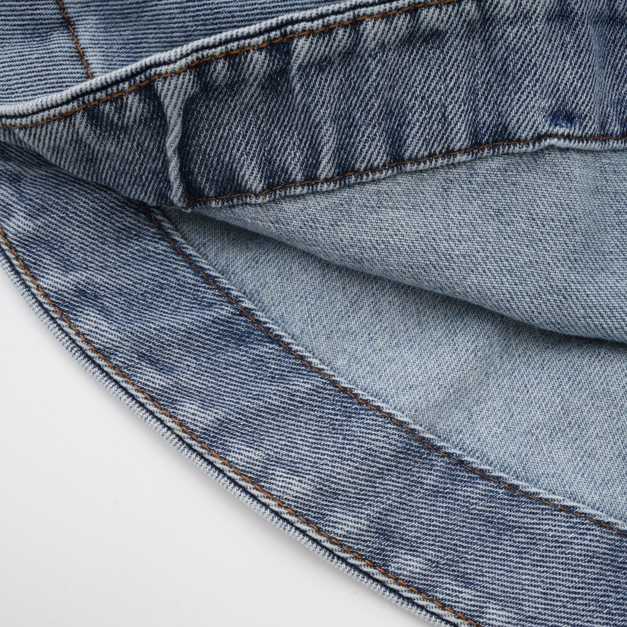Florence Ruffled Denim Mini Skirt in Light Blue (Final Sale-US Only)