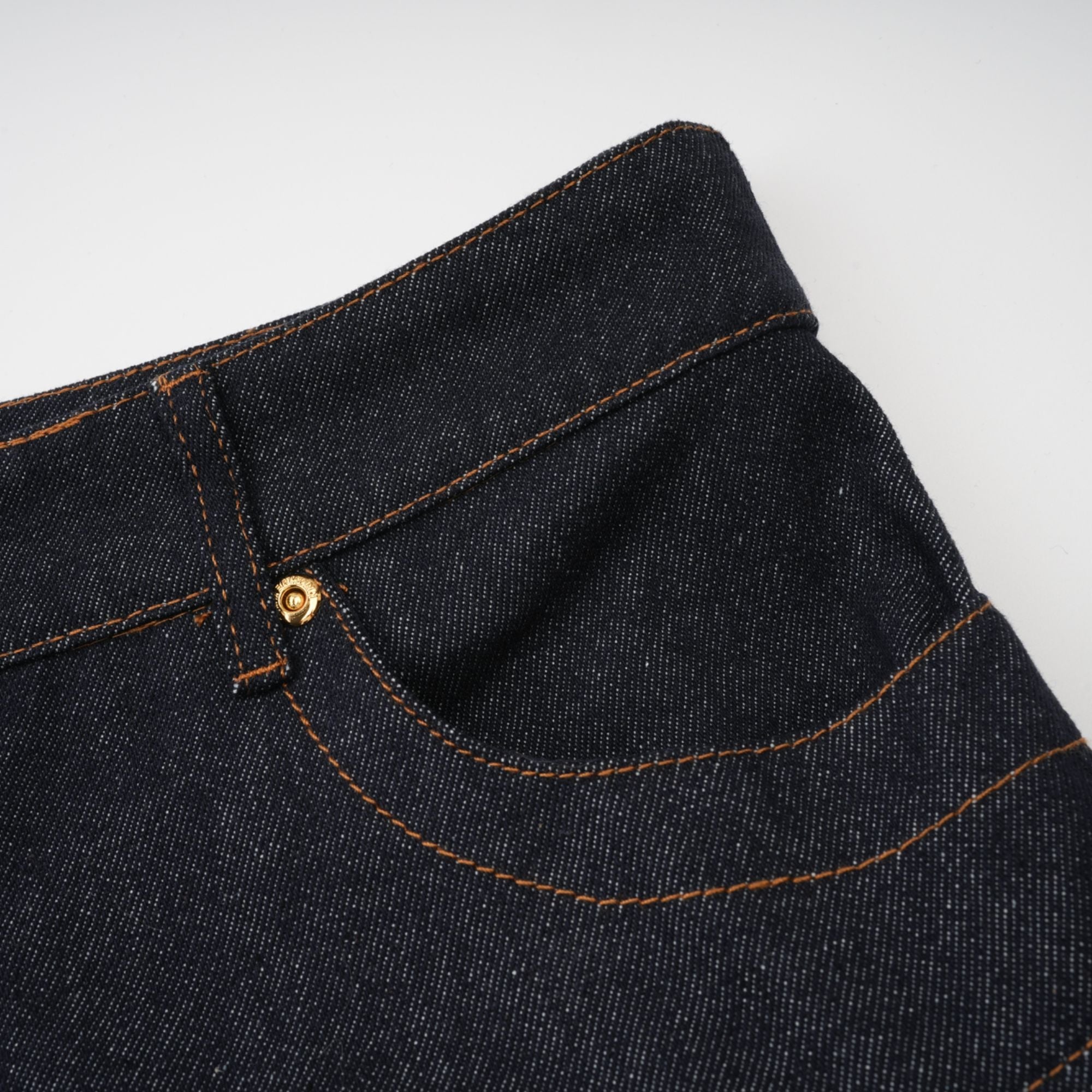 Florence Indigo Blue Ruffled Denim Mini Skirt