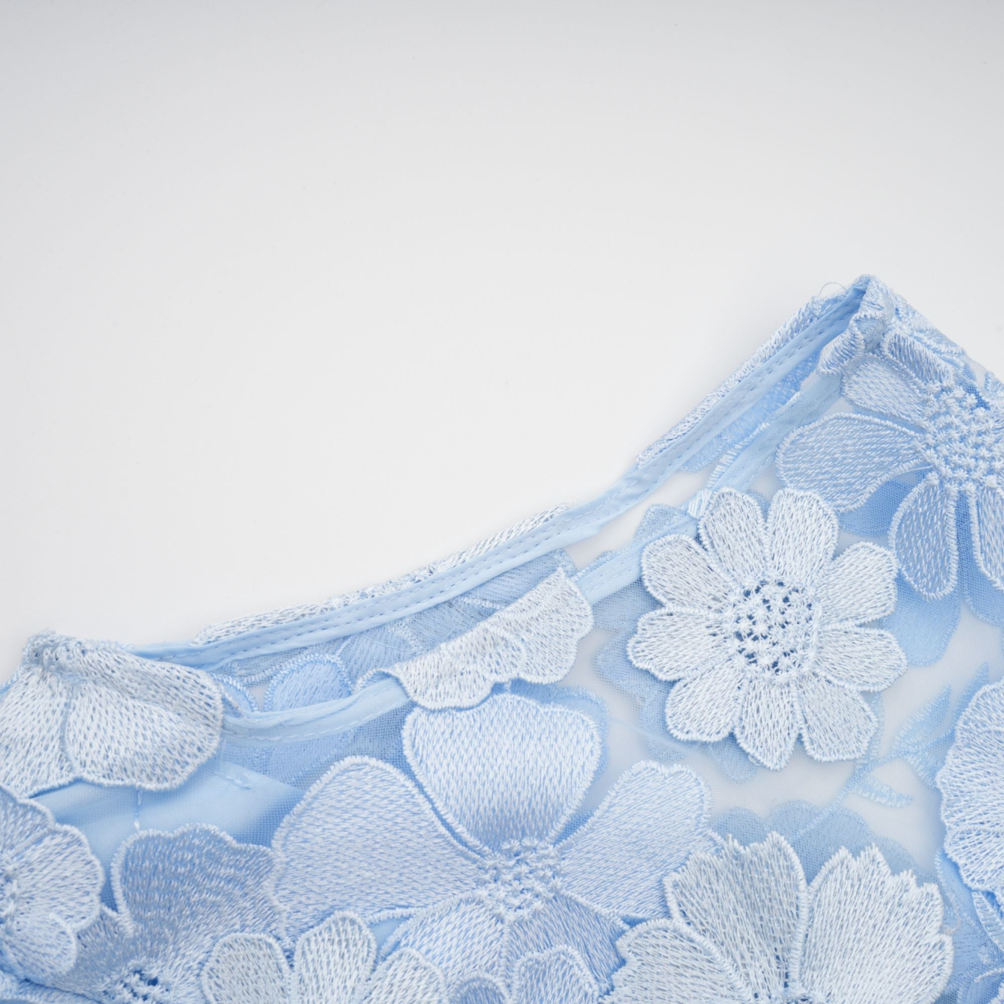 Herta blue floral-appliqué midi dress (Final Sale-US Only)