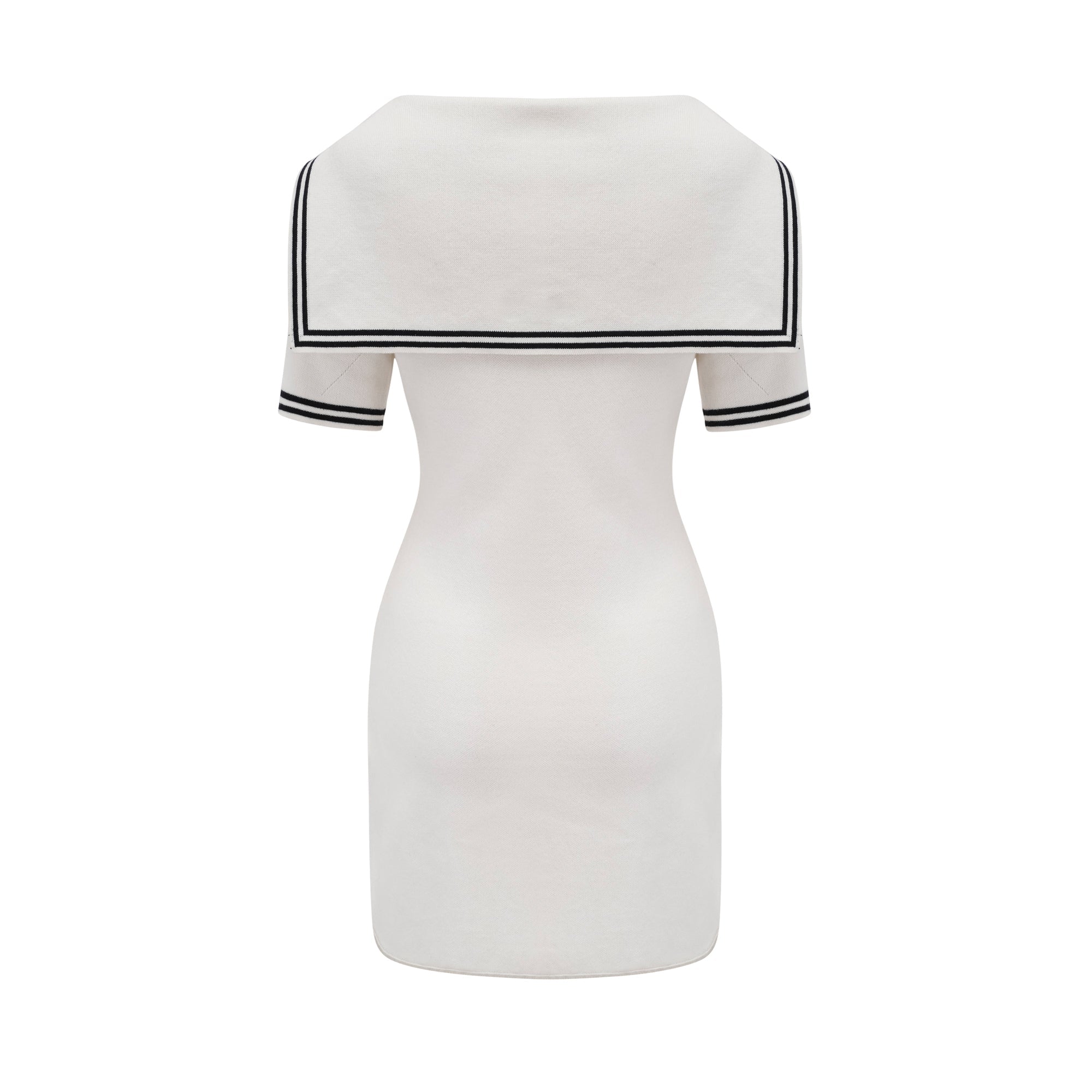 Aiza sailor collar cotton short-sleeve mini dress (US Only)