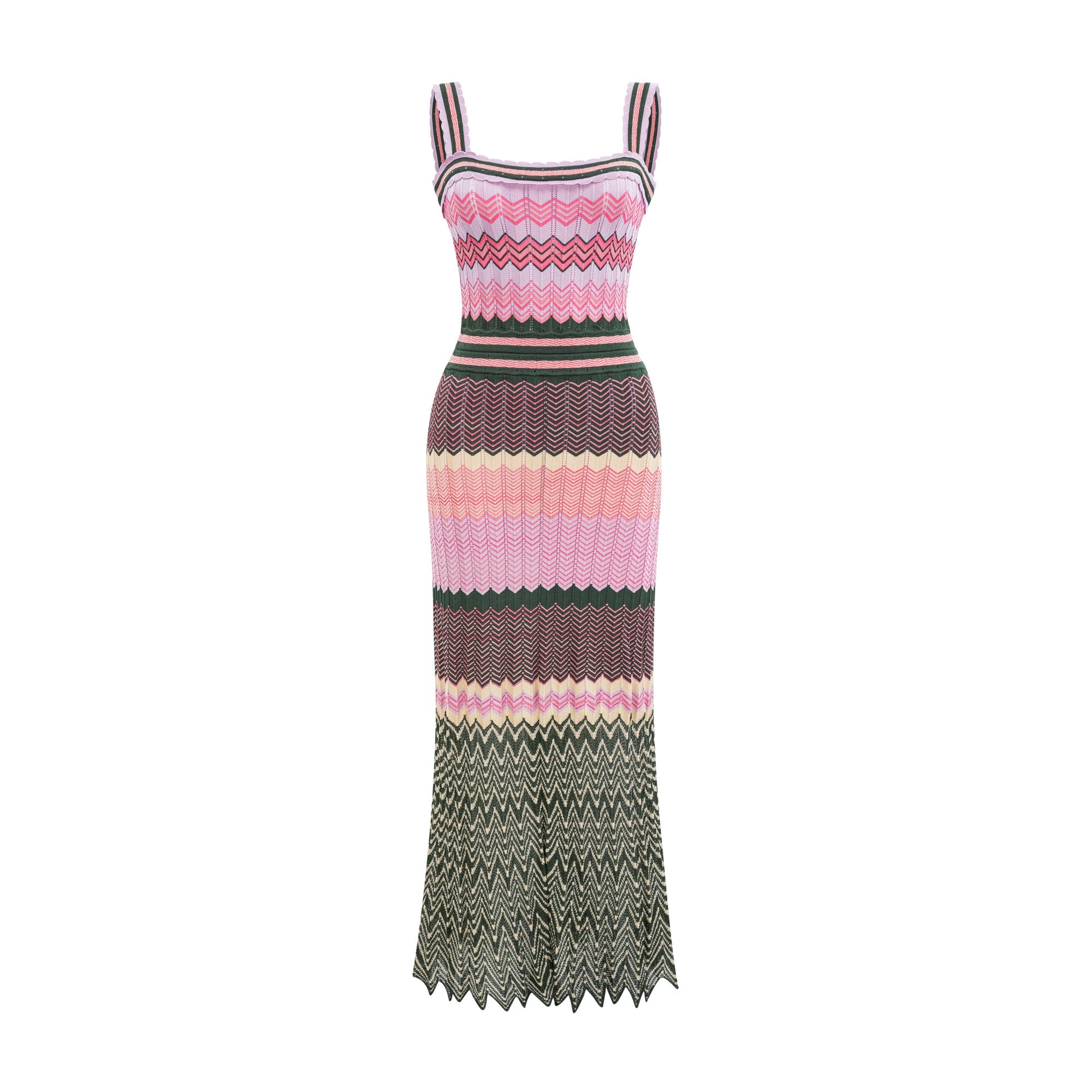 Daphné contrast-color knitted midi dress (Final Sale-US Only)