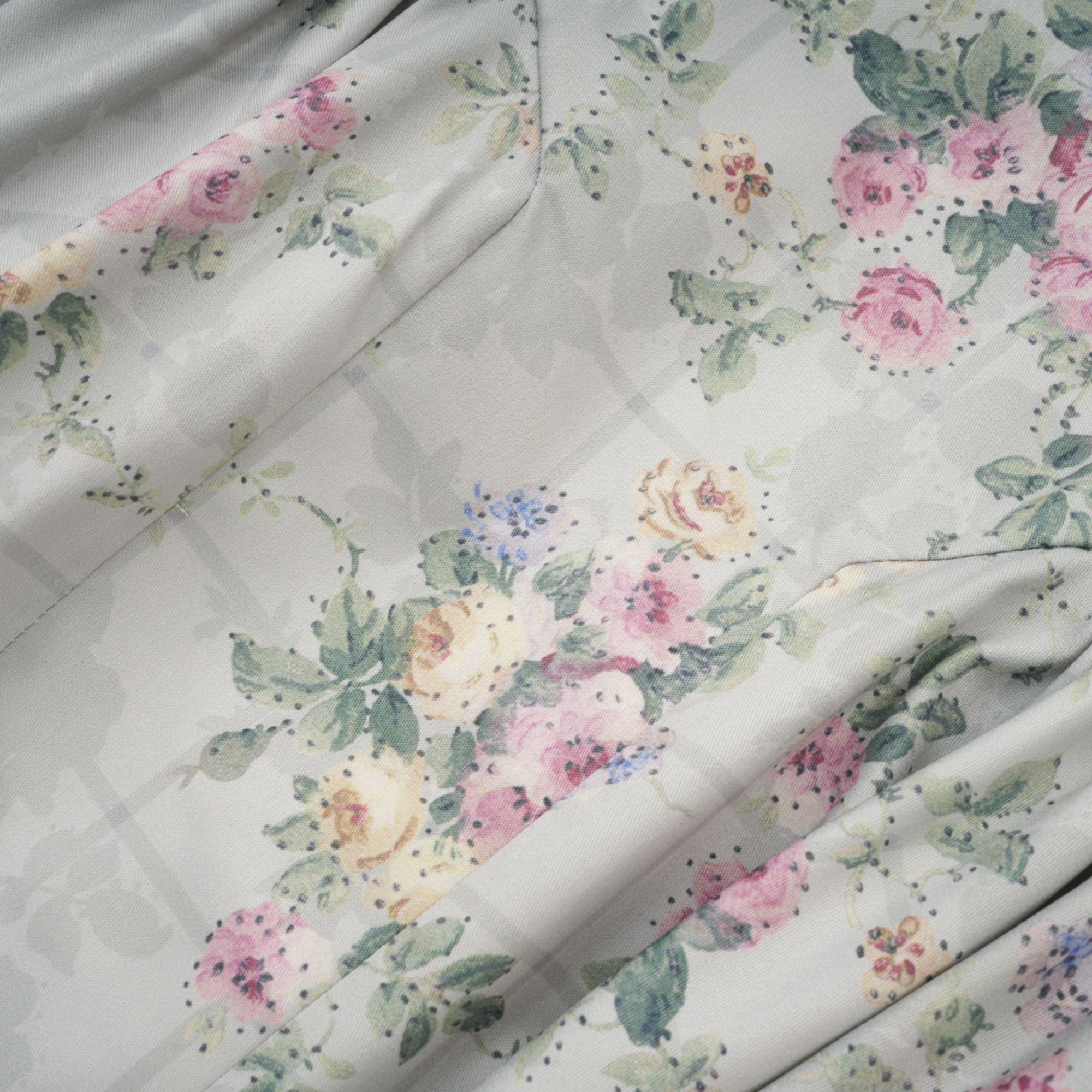 Prunelle sage-green floral-print shirred midi dress (Final Sale-US Only)