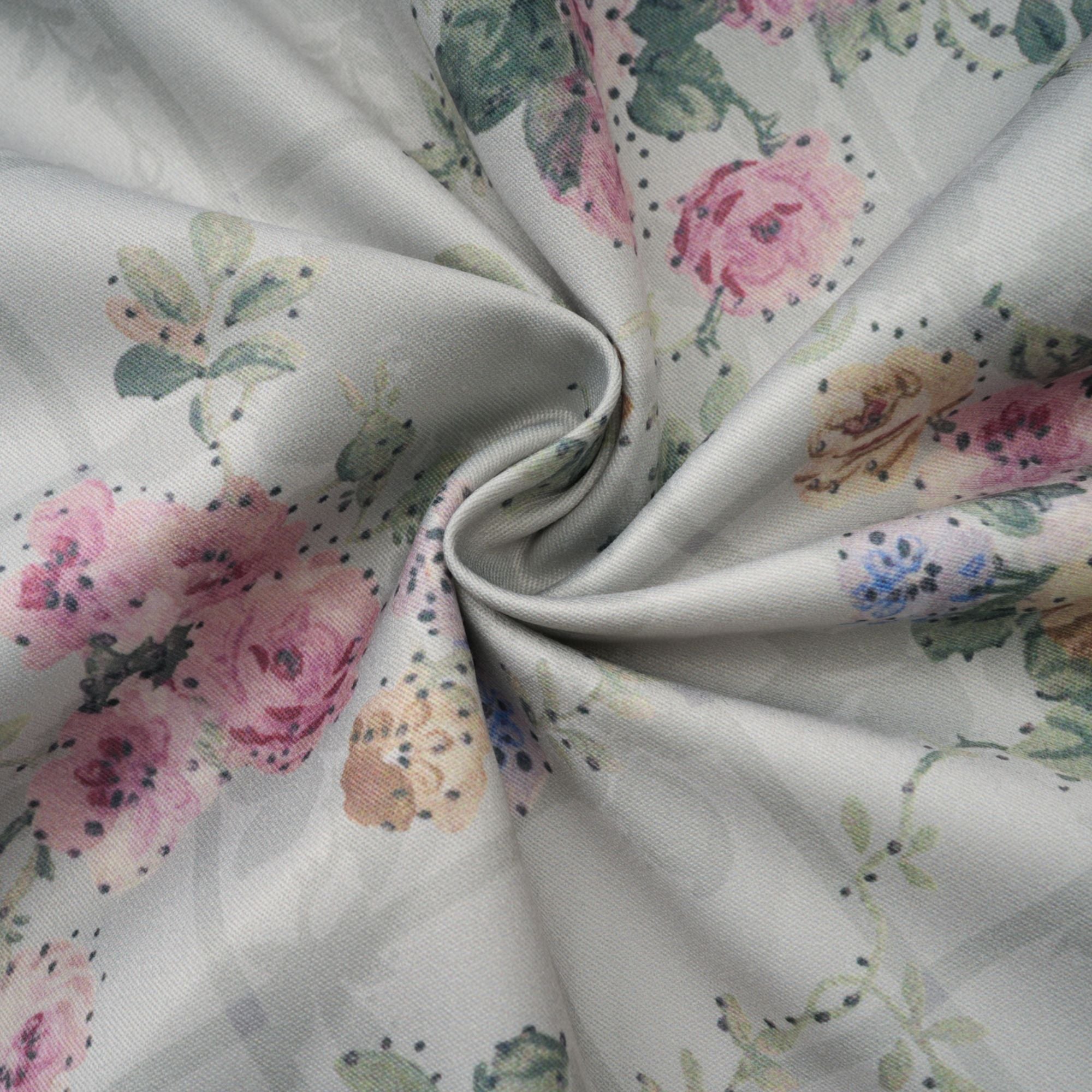 Prunelle sage-green floral-print shirred midi dress (Final Sale)