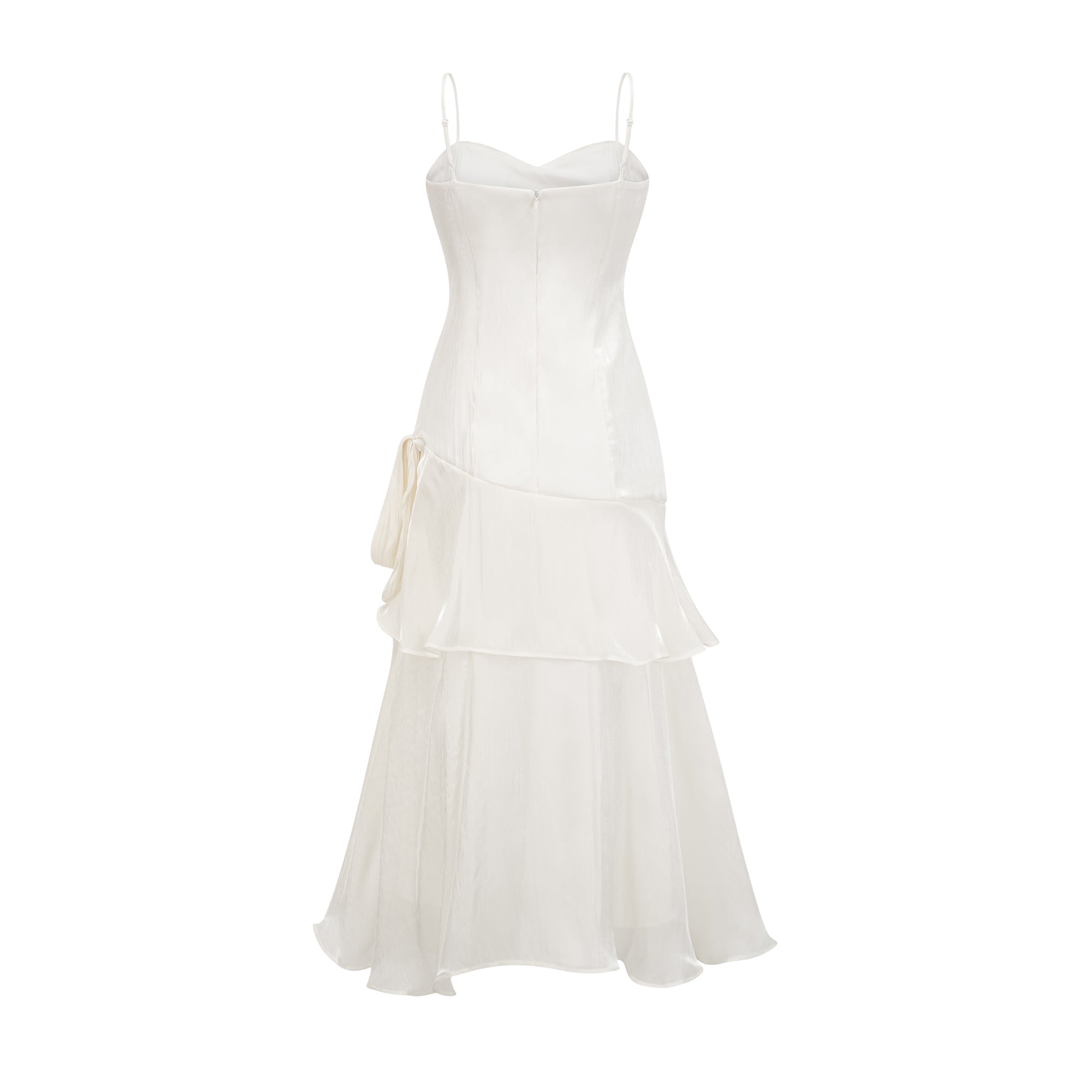 Bérénice layered flounce-hem midi dress (US Only)