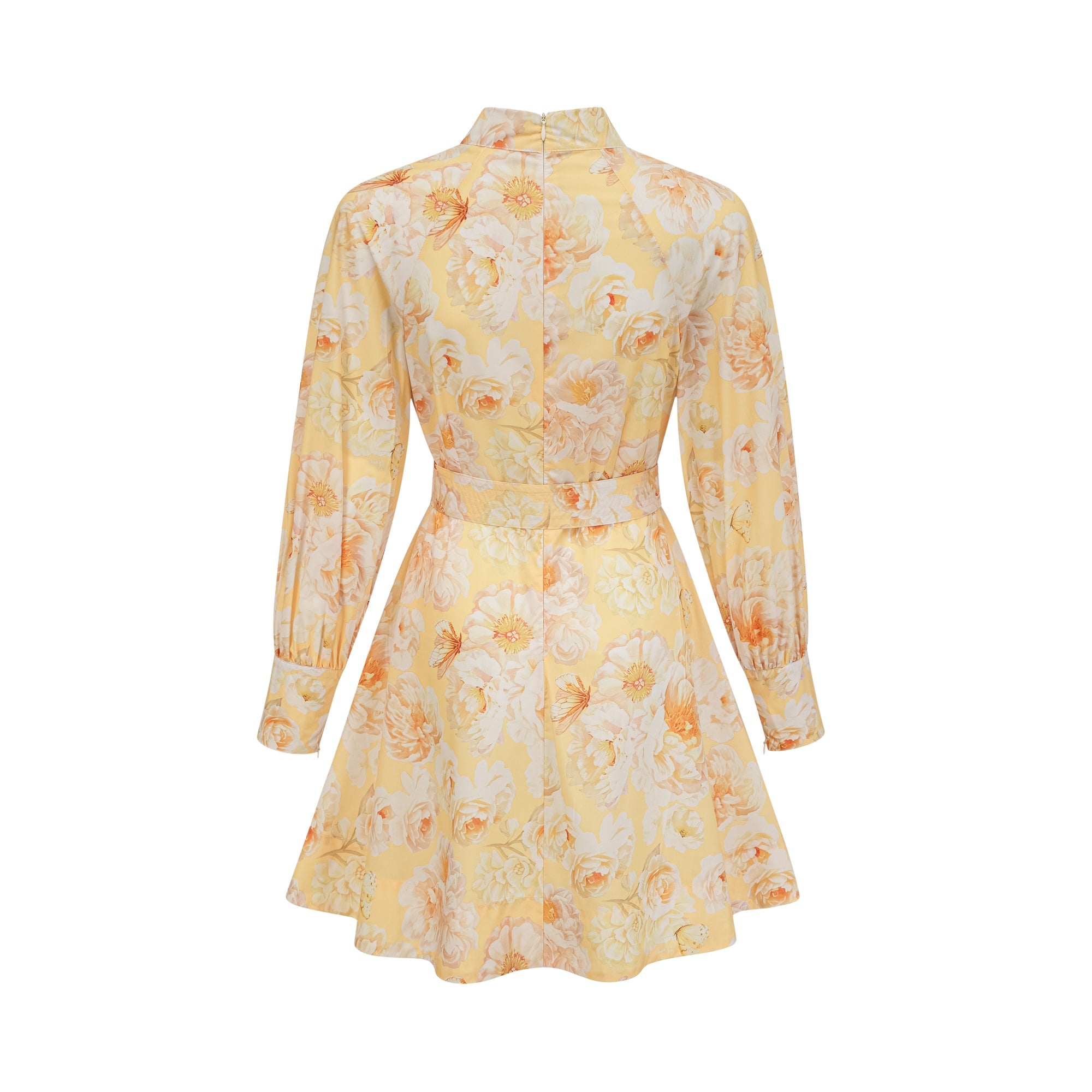 Pénélope floral-print belted mini dress