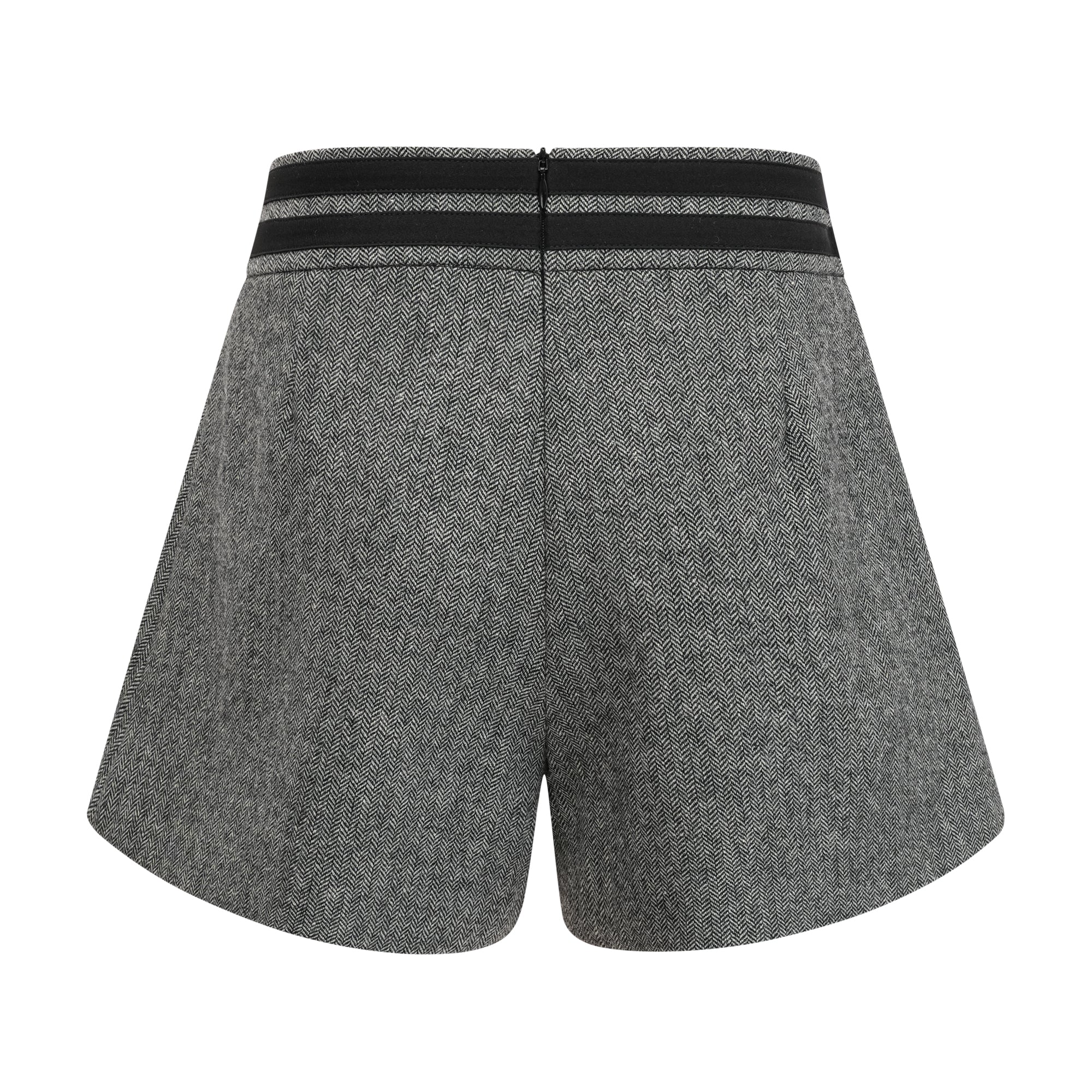 Agathe grey herringbone top & shorts matching set (Final Sale-US Only)
