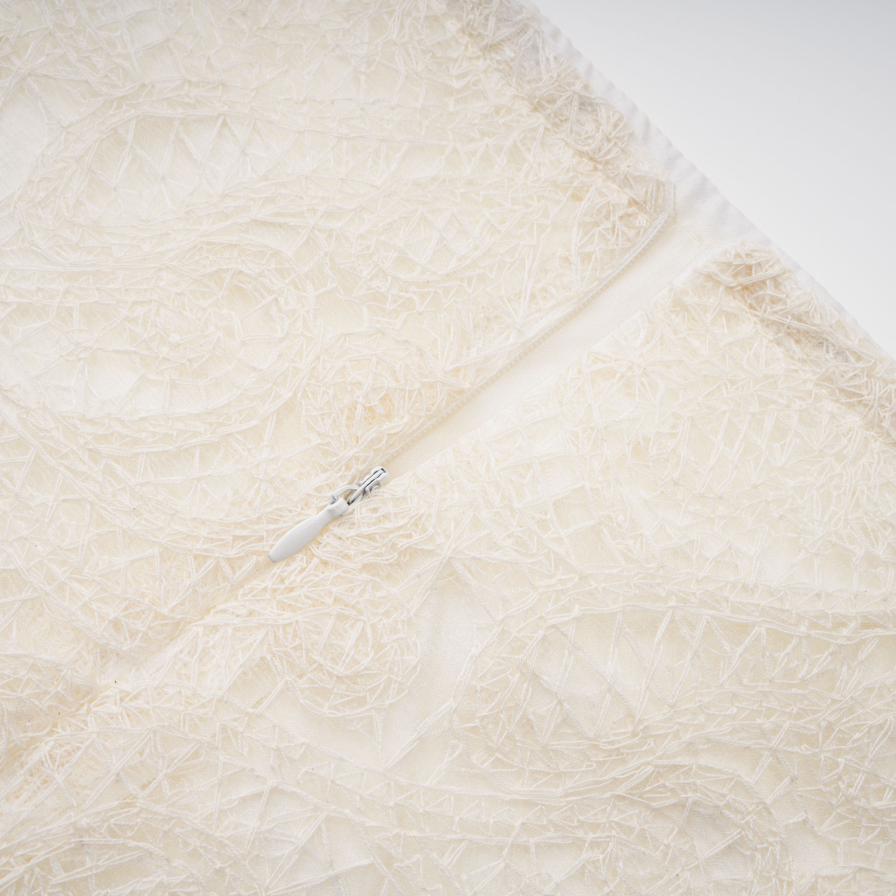 Eulalie Cream White Lace Blouse & Skirt Set