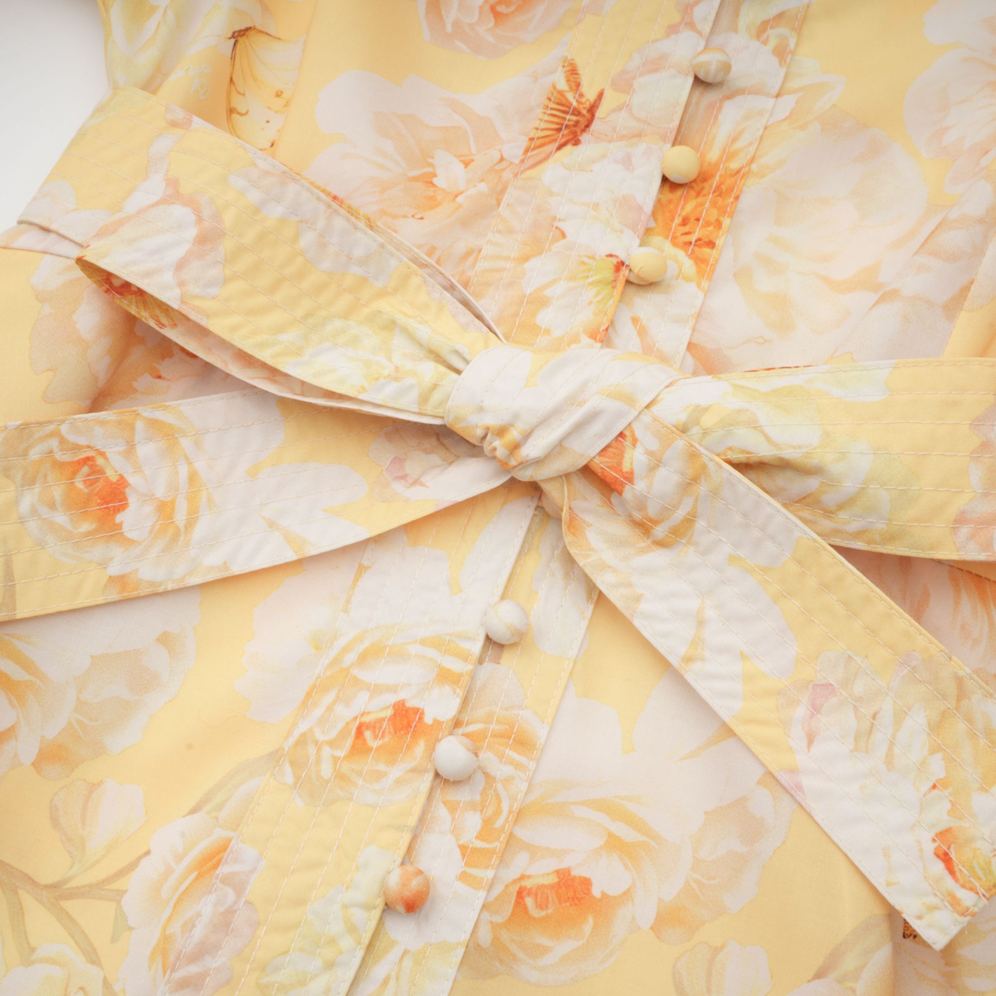 Pénélope floral-print belted mini dress