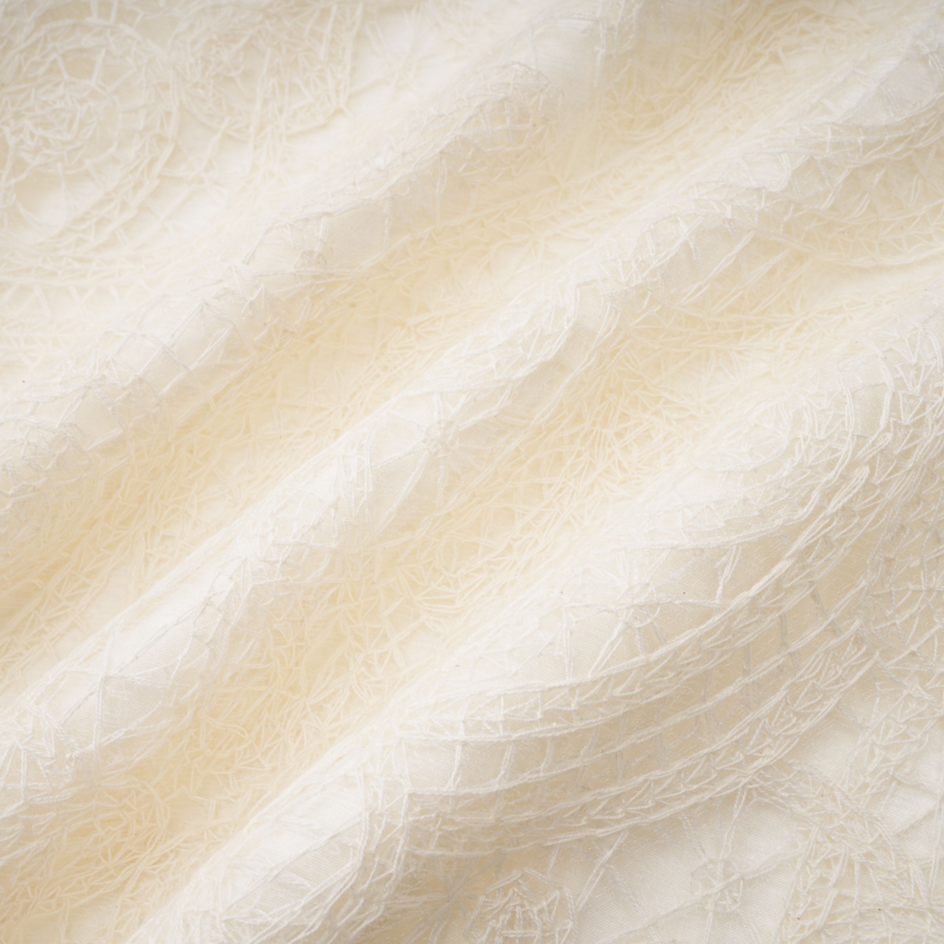 Eulalie Cream White Lace Blouse & Skirt Set