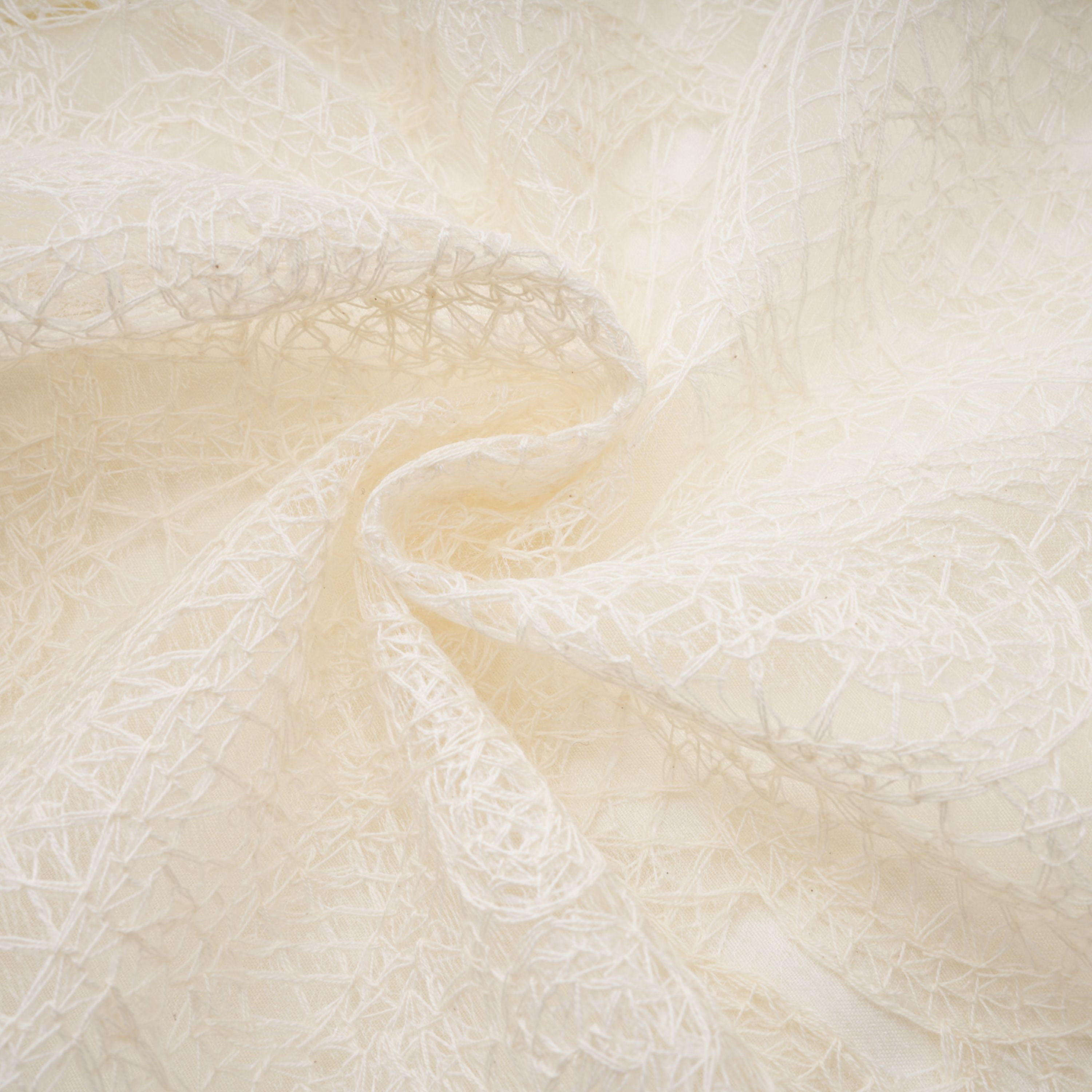 Eulalie Cream White Lace Blouse & Skirt Set