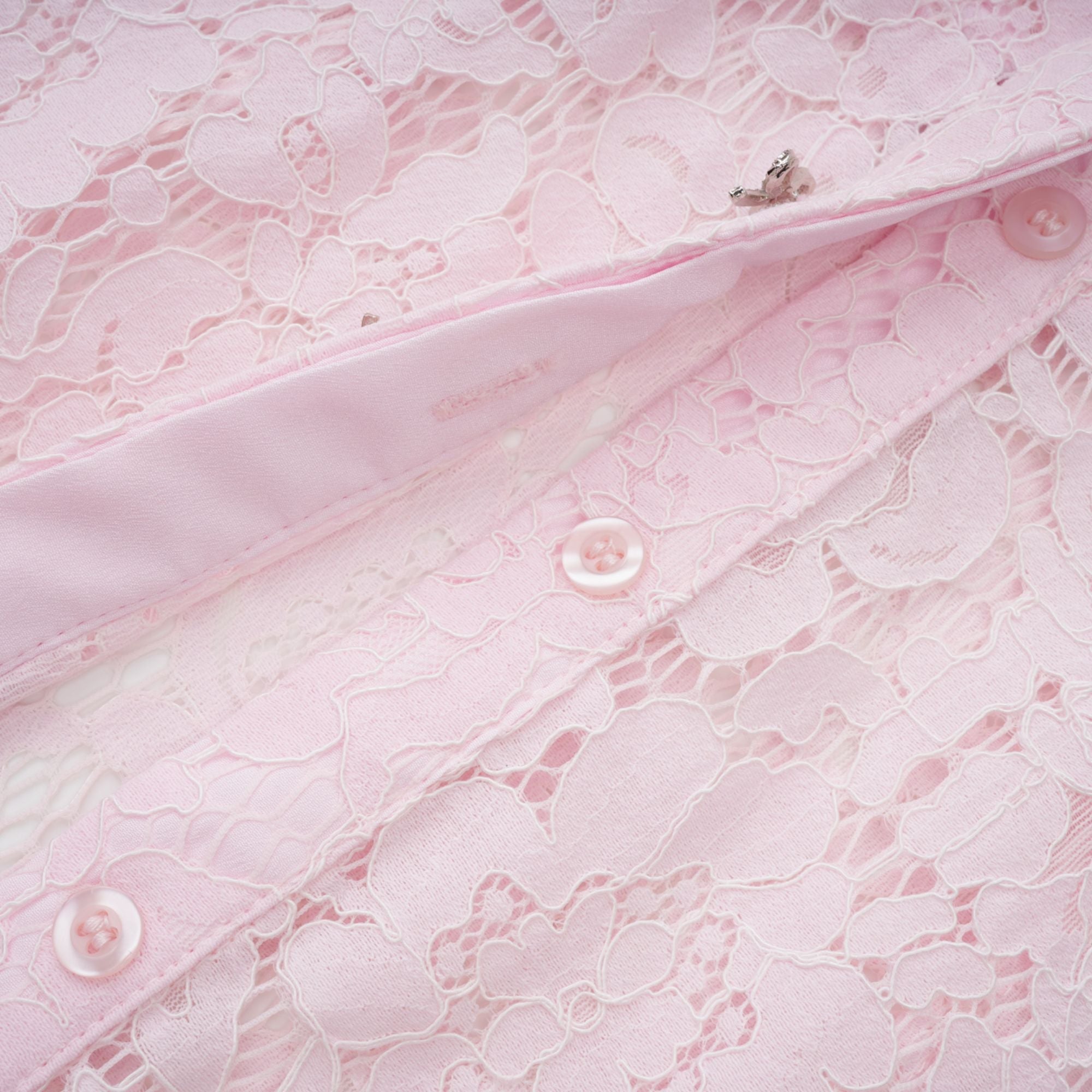 Sabine Pink Floral Lace Mermaid Midi Dress (Final Sale-US Only)