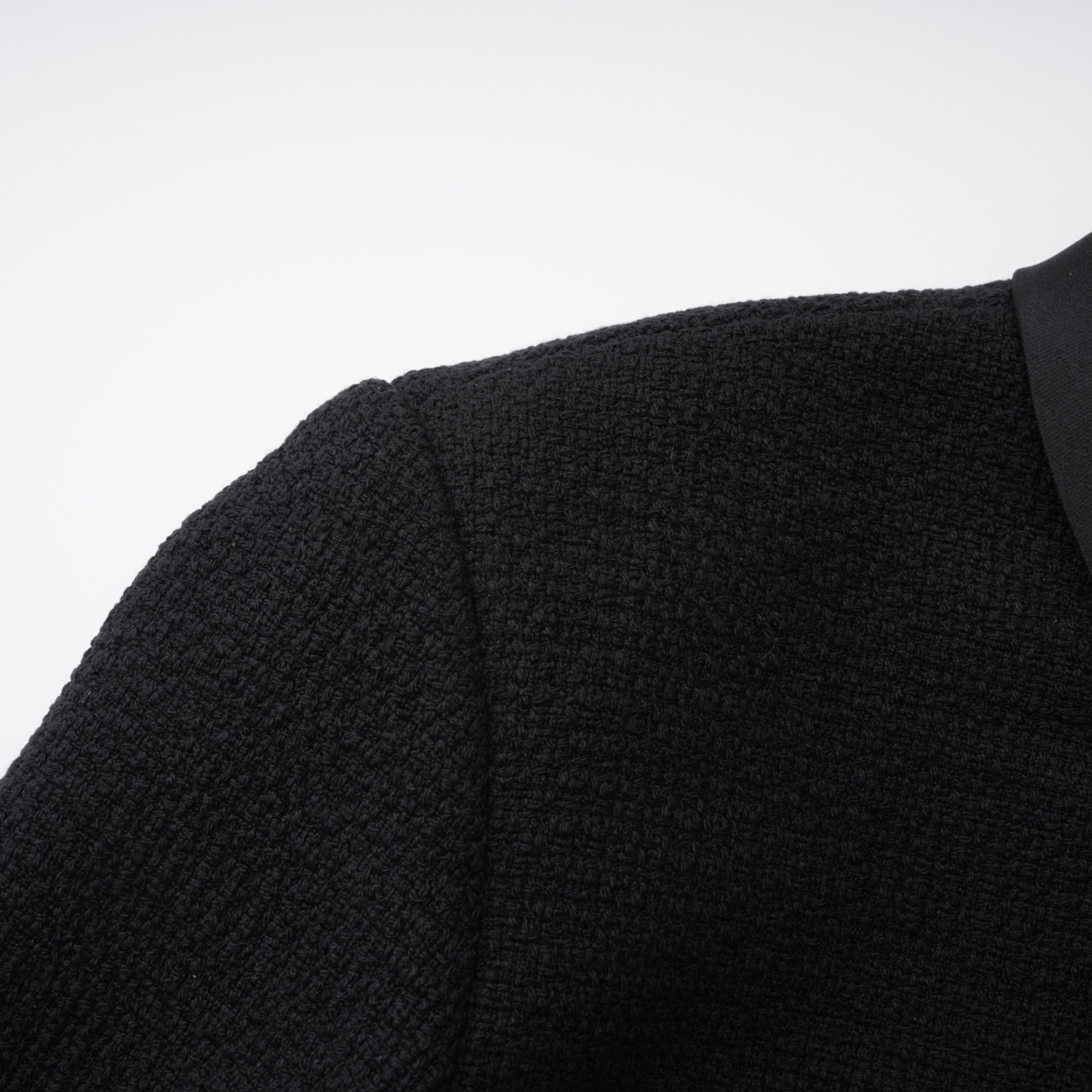 Lorelei Black High Neck Tweed Midi Dress (Final Sale)