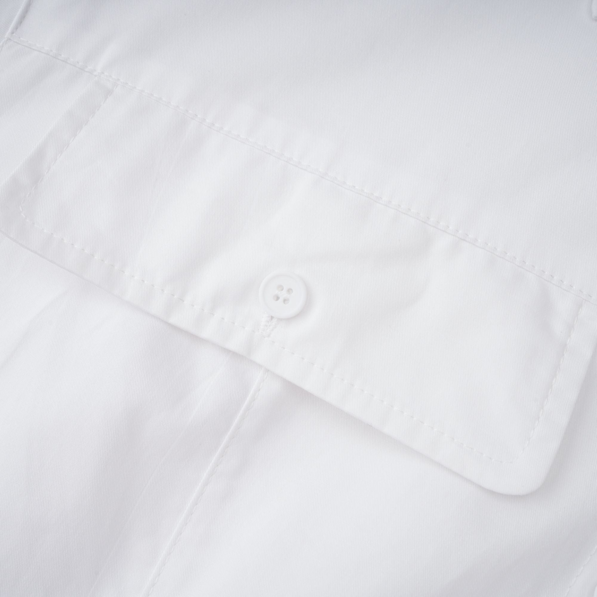 Dulcie white front-slit shirred shirt dress (Final Sale-US Only)