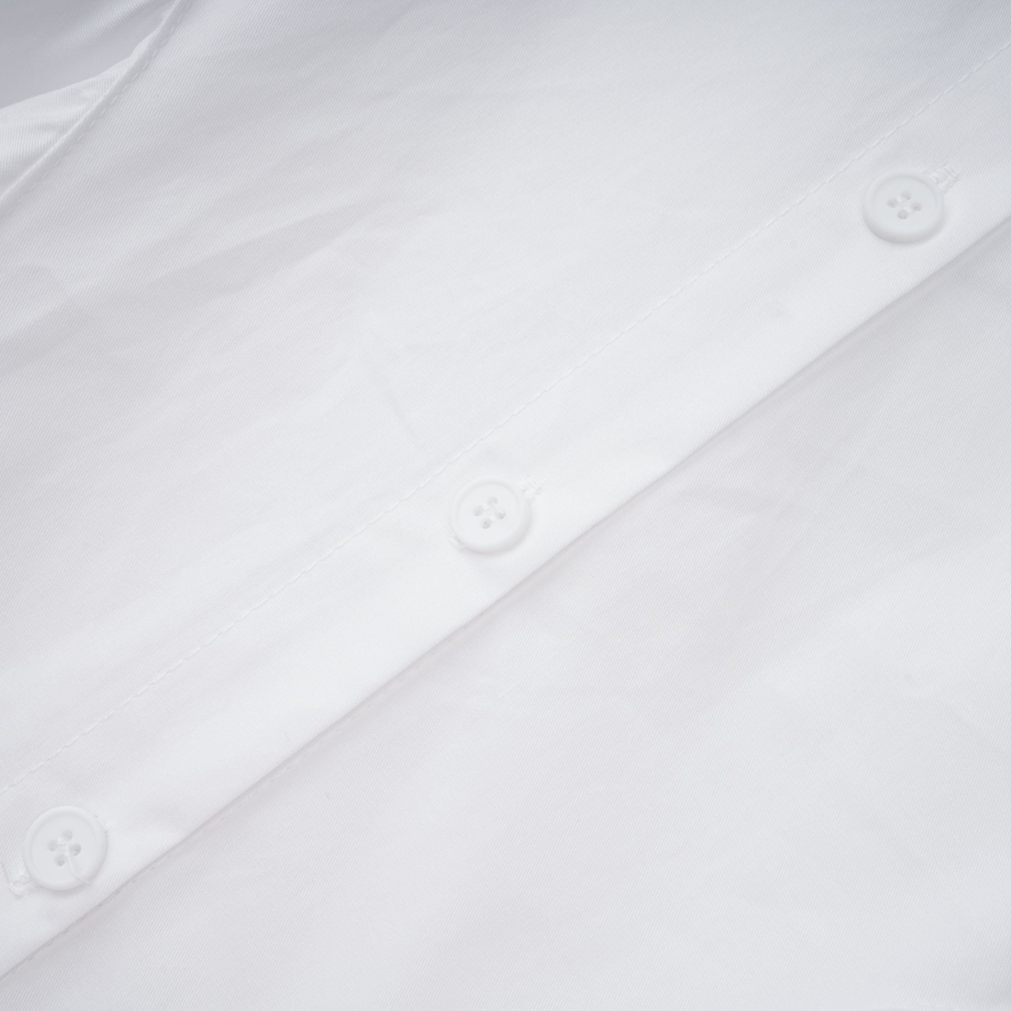 Dulcie white front-slit shirred shirt dress (Final Sale-US Only)
