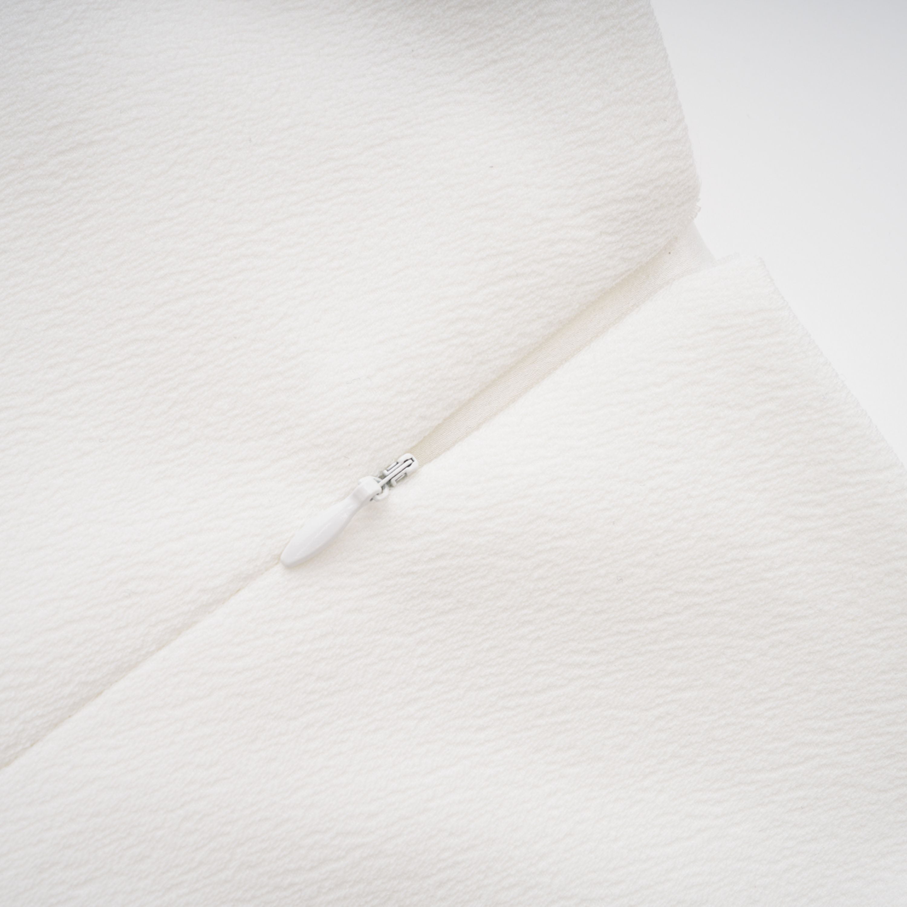 Liana White Asymmetrical Flared Midi Dress (Final Sale-US Only)