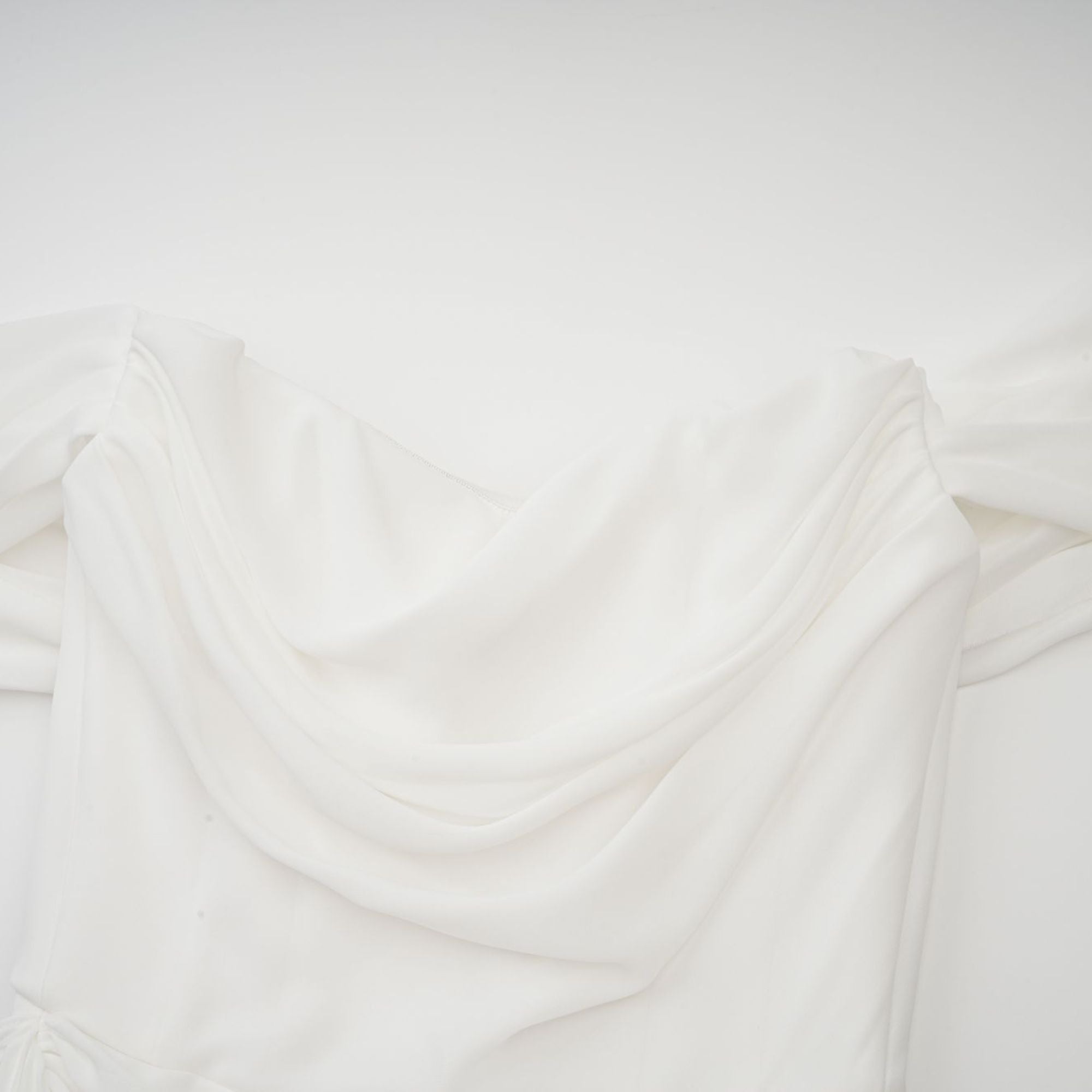 Gitta white ribbon-design ruched mini dress (Final Sale-US Only)