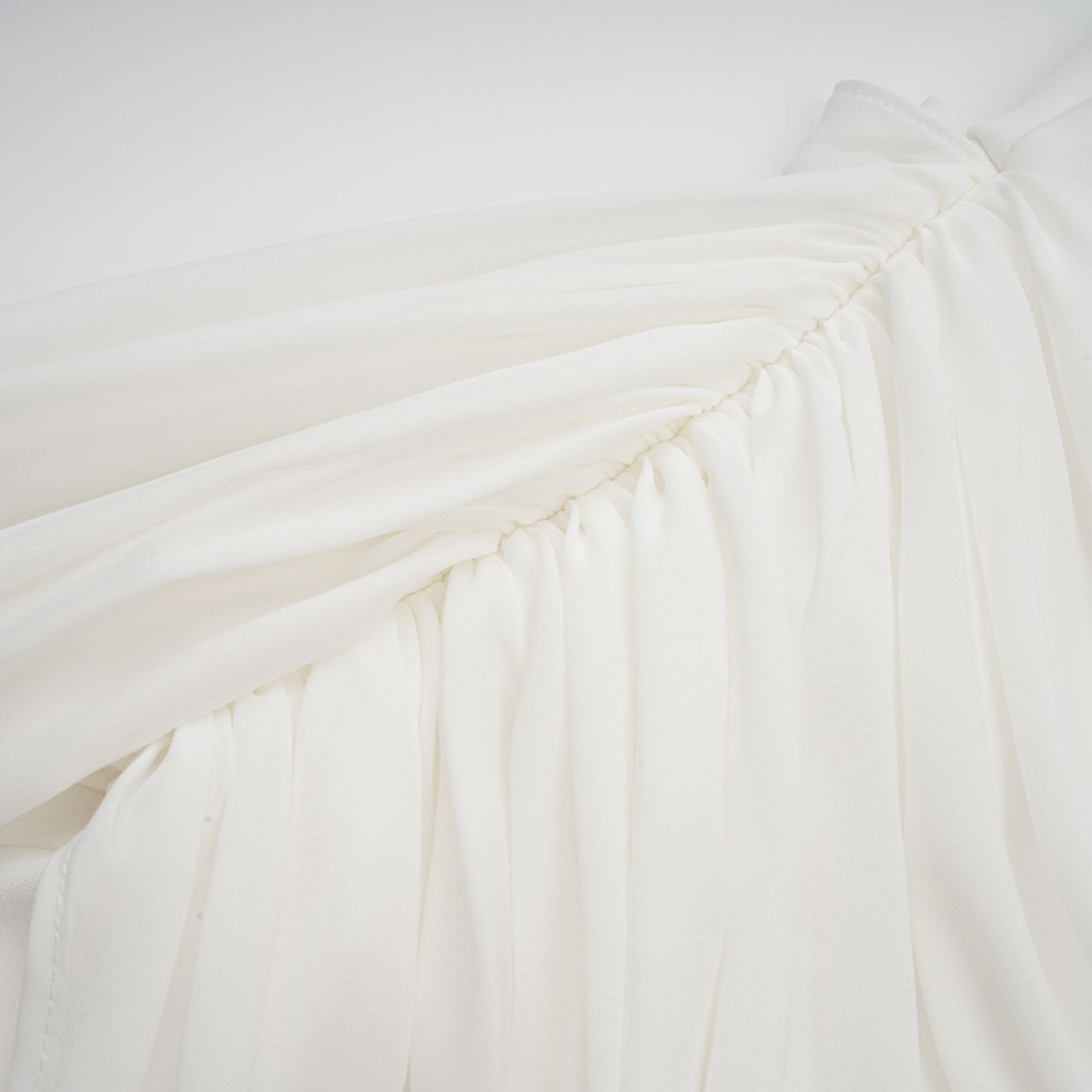 Gitta white ribbon-design ruched mini dress (Final Sale-US Only)