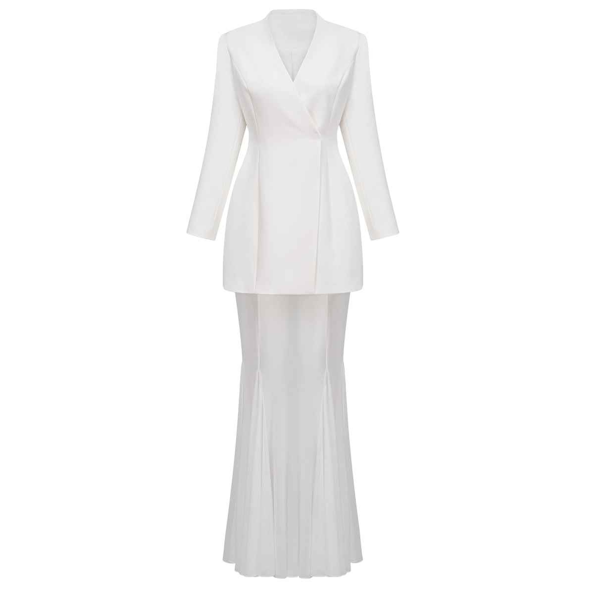 enora barrel design jacket & skirt set