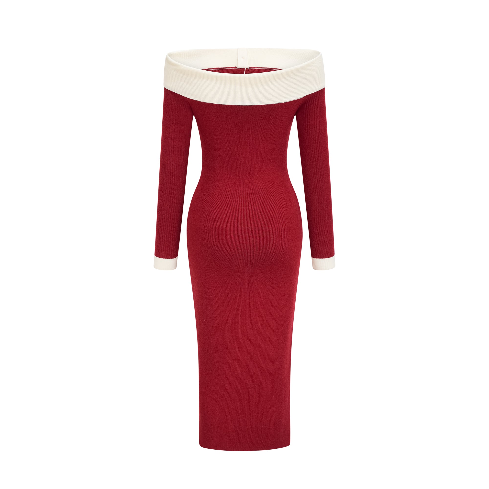 Soline off-shoulder knit midi dress