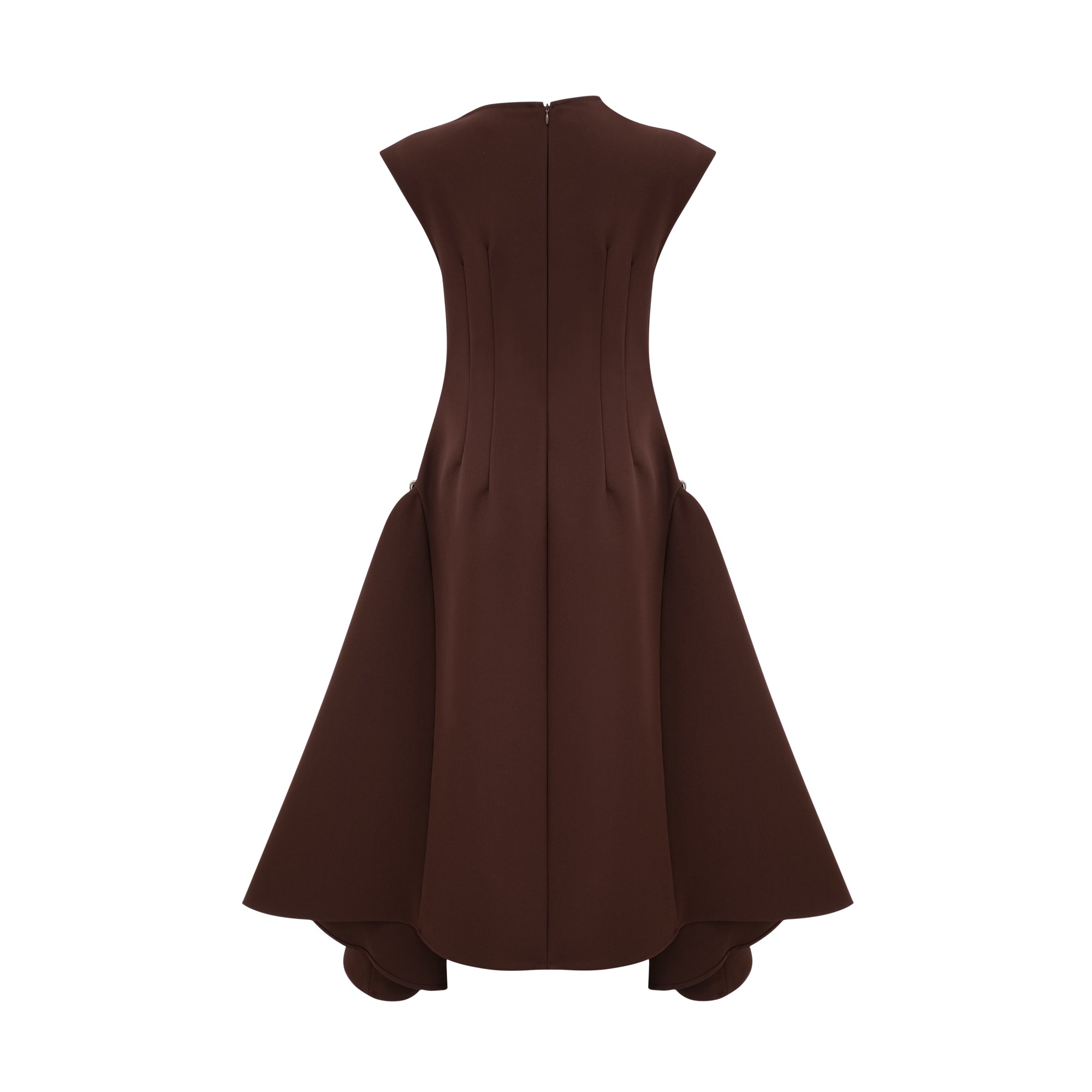 Jenifier brown asymmetrical midi dress (Final Sale)