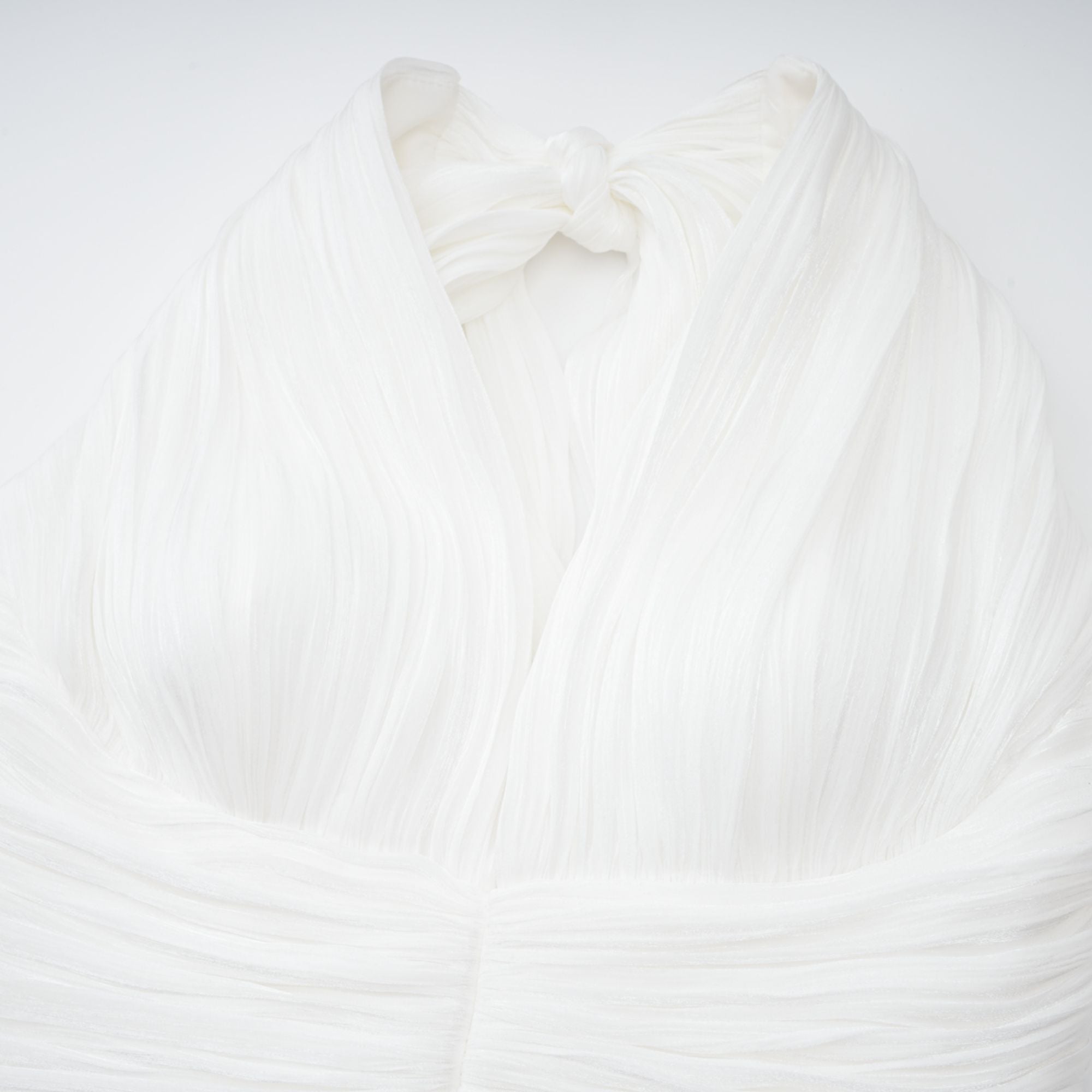 Emmeline White Train Design Gathered Maxi Dress (Final Sale-US Only)