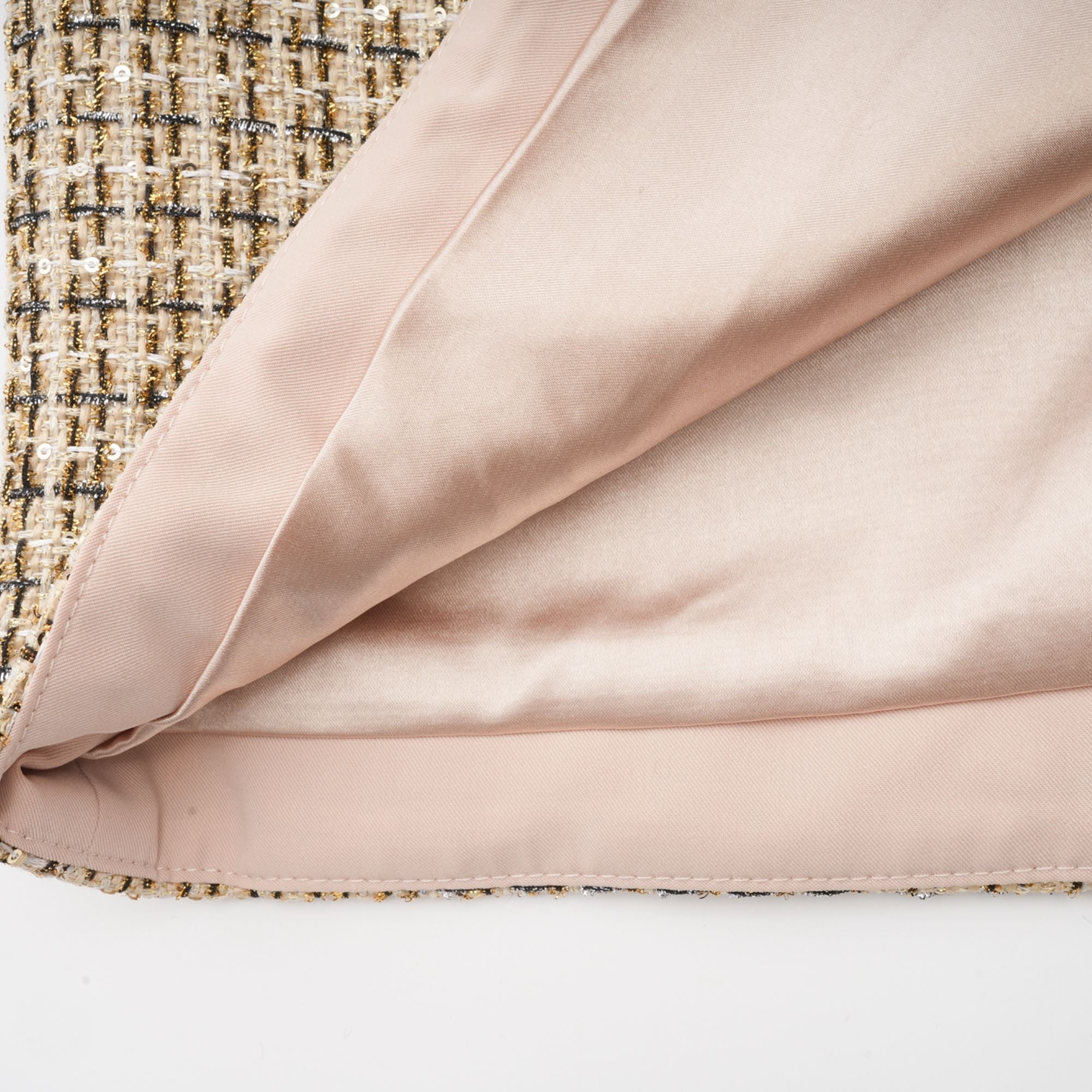 Aëlle gold tweed sequin jacket & skirt matching set