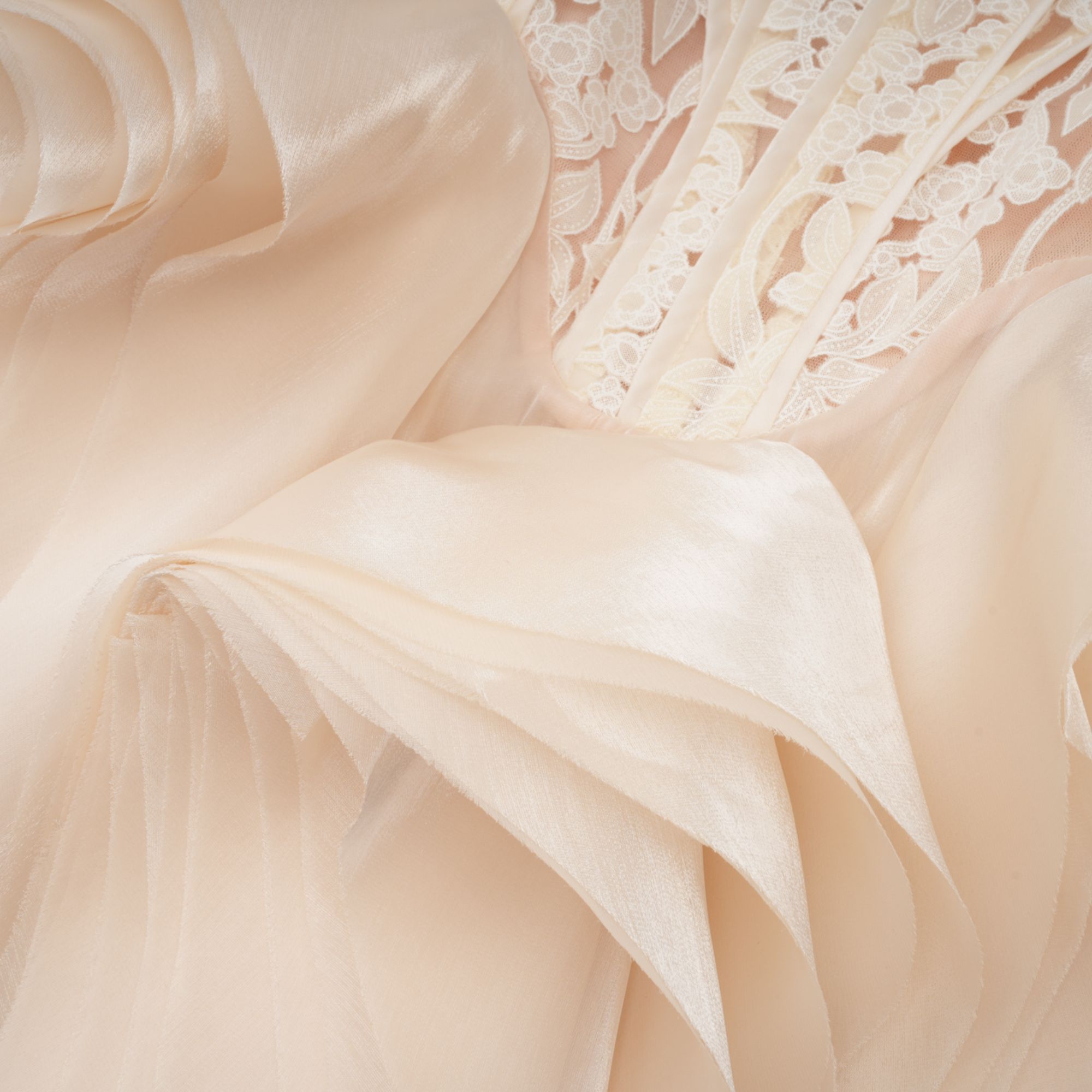 Irène neutrals lace layered corset maxi dress