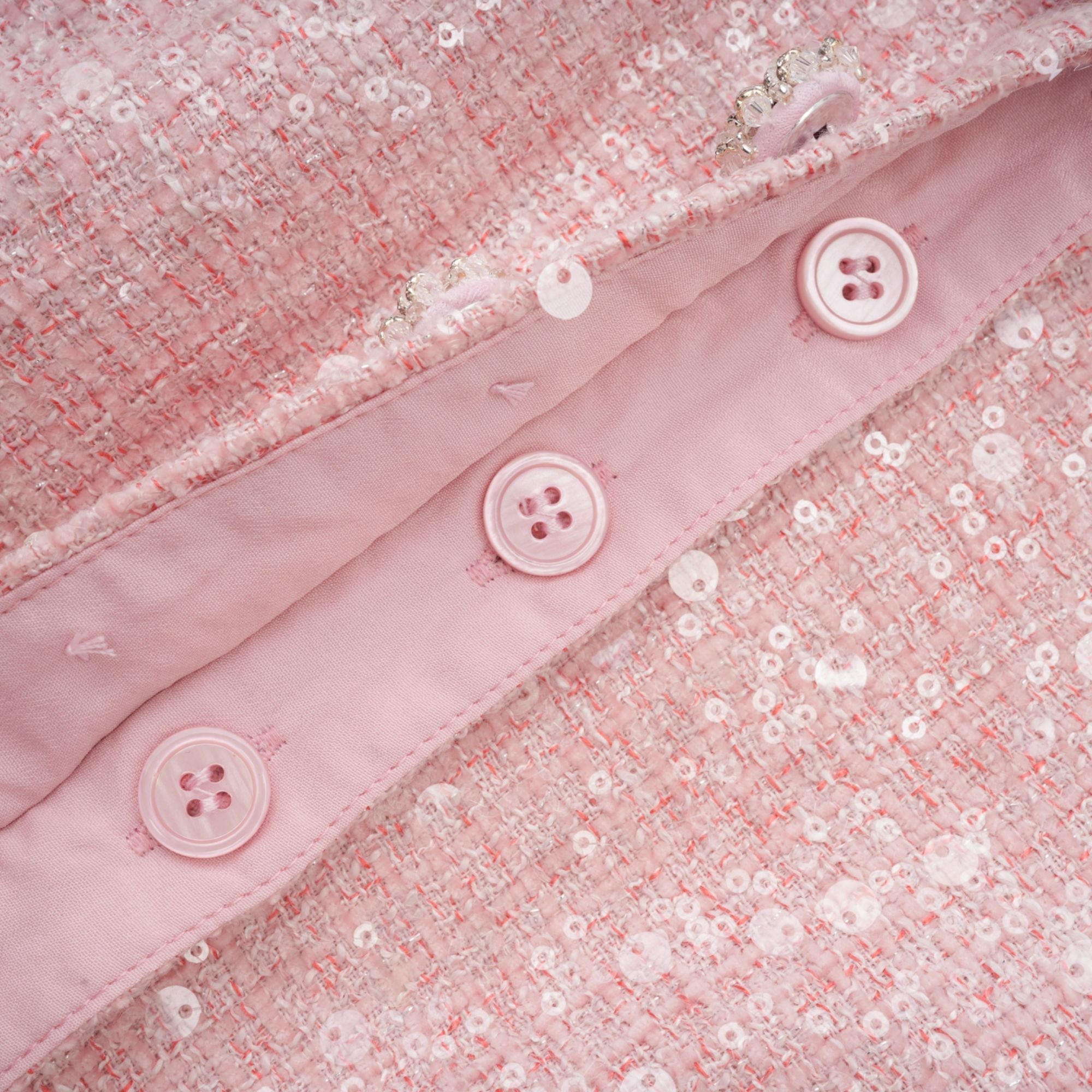Élise pink pleated embellished mini dress (Final Sale-US Only)