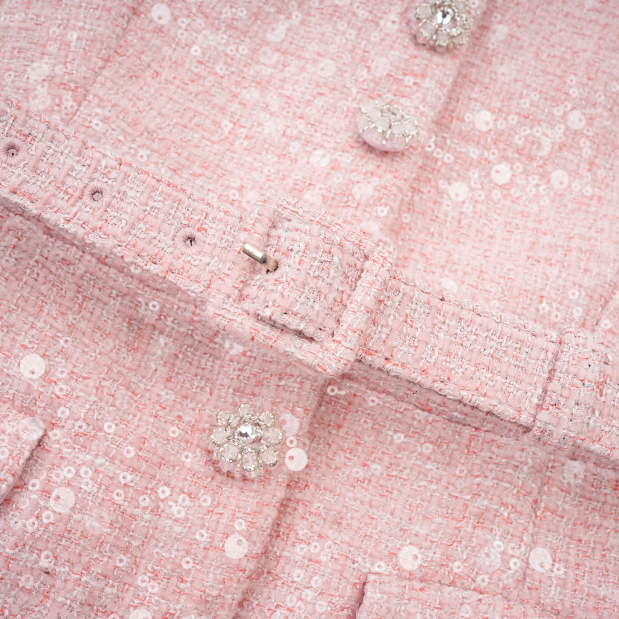 Élise pink pleated embellished mini dress (Final Sale-US Only)
